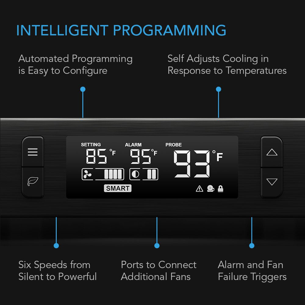 Ac Infinity Aircom T8, Quiet Cooling Blower Fan System For Digital Video Recorder 17 Rear-Exhaust For Receivers, Amps, Dvr, Av C