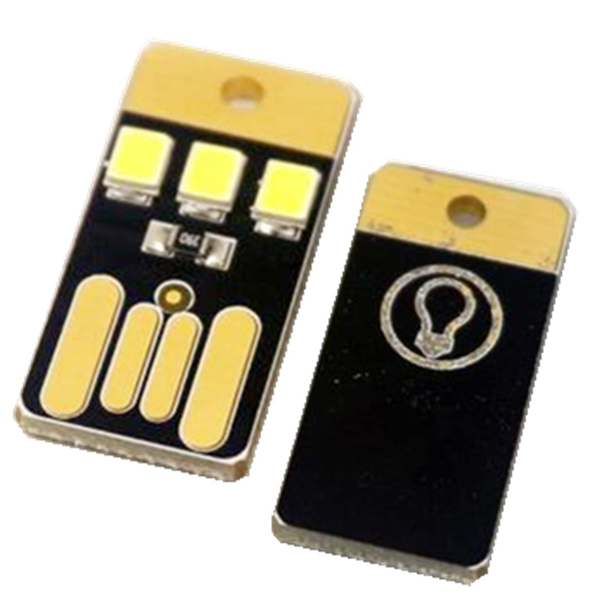 Fainwan 10Pcs 3 Led Usb Portable Night Light Bright Mini Keychain Camping Car Lamp Module