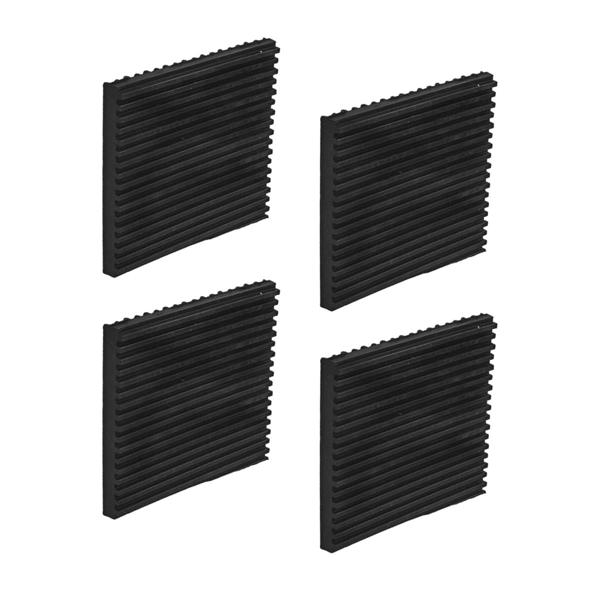 Air Jade 4 Pack Rubber Anti Vibration Pads, 4 X 4 X 3/8 Inches Heavy Duty All Rubber Vibration Isolation Mats For Hvac, Compress