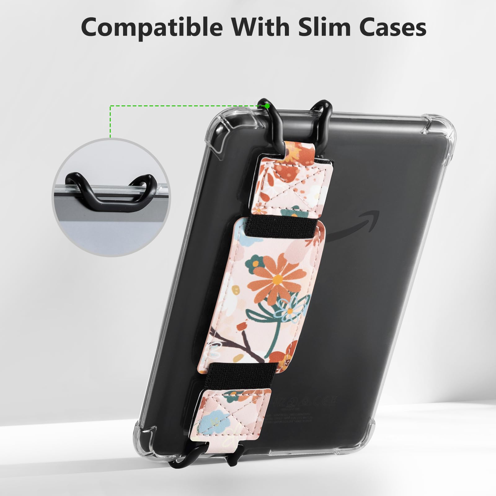 Cobak Secure Hand Strap For Kindle And Tablets   Versatile And Lightweight Finger Grip Holder For 6 7.5'' Kindle/Kobo/Voyaga/Len