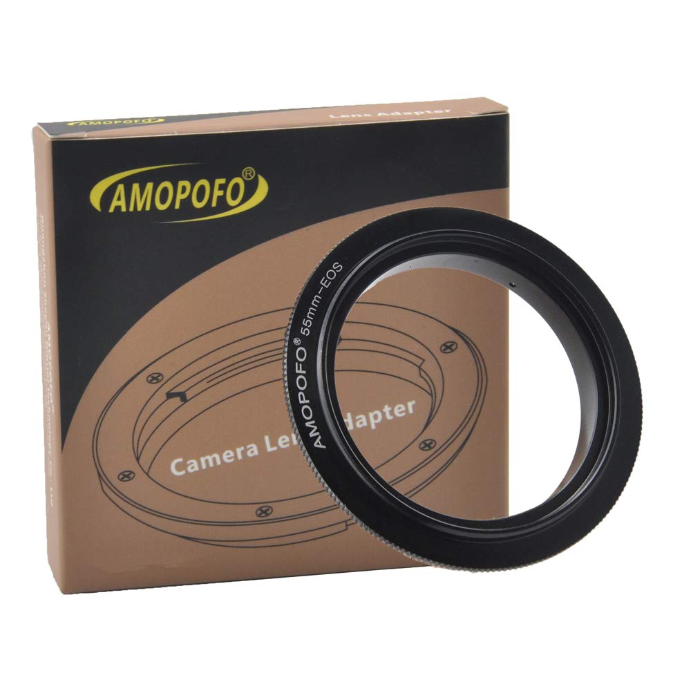 55Mm Macro Lens Reverse Ring Compatible With For Ef 90D 80D 70D 60Da 60D 50D 40D 30D T6 T7 T5 Sl3 Sl2 T8I T7I T6I T6S T5I With Ef S 18 55Mm Kit Lens & 55Mm Filter Thread Lens