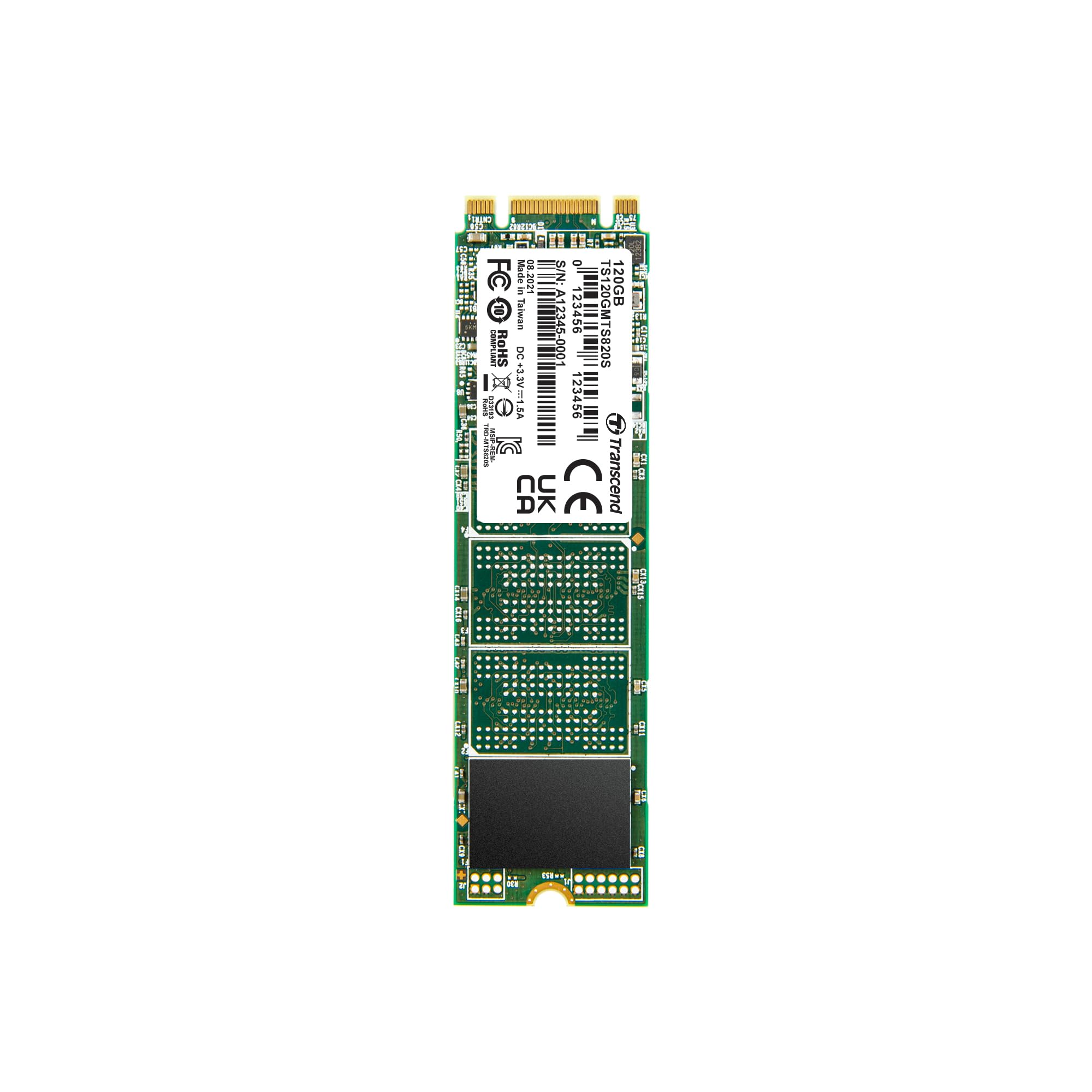Transcend 120GB MTS820S M.2 2280 SATA3 SSD, Internal Solid State, Compatible with Laptop & PC Desktop   TS120GMTS820S