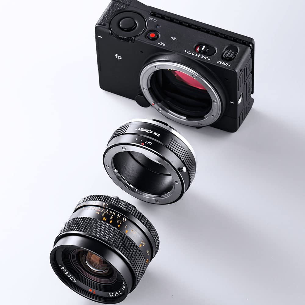 K&F Concept Lens Mount Adapter C/Y L Manual Focus Compatible With Contax/Yashica (C/Y) Lens To L Mount Camera Body