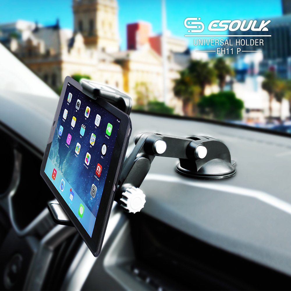 Esoulk Car Tablet Mount Holder, Windshield / Dashboard Universal Car Tablet Mobile Phone / Device Cradle For Ios / Android Table