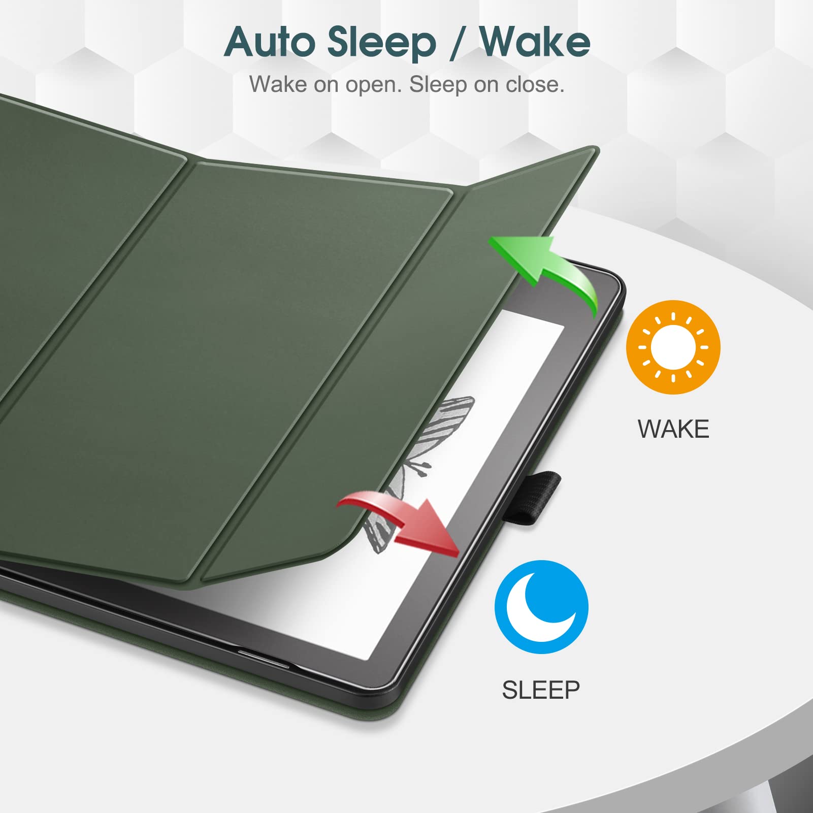 Fintie Trifold Case For Kindle Scribe (2022 Released) 10.2 Inch - Ultra Lightweight Slim Shell Foldable Stand Cover With Auto Sl