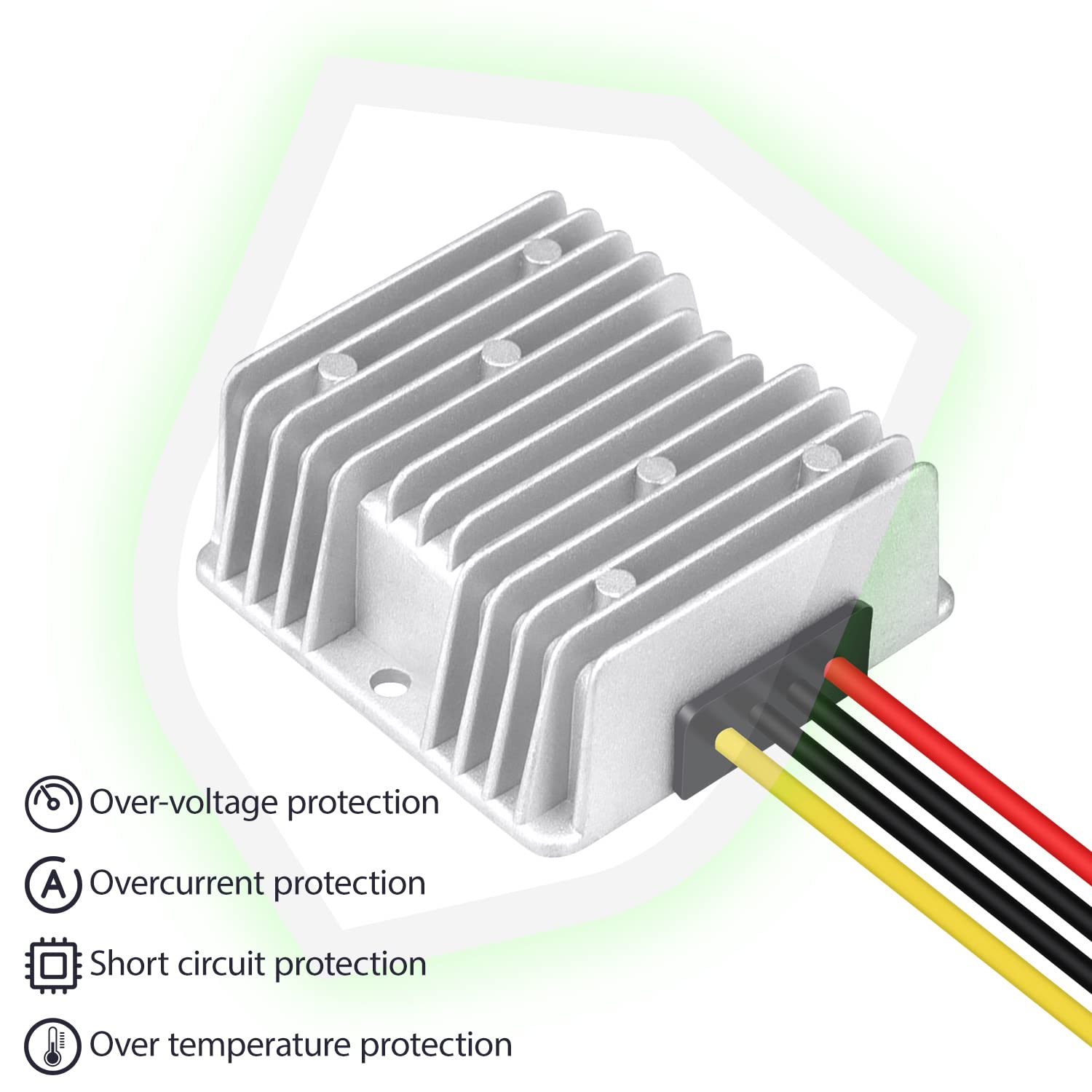 Lemotech Dc 24V To 12V Converter 10A 120W Step Down Converter Voltage Reducer Ip68 Waterproof Transformer For Golf Cart Truck Bo