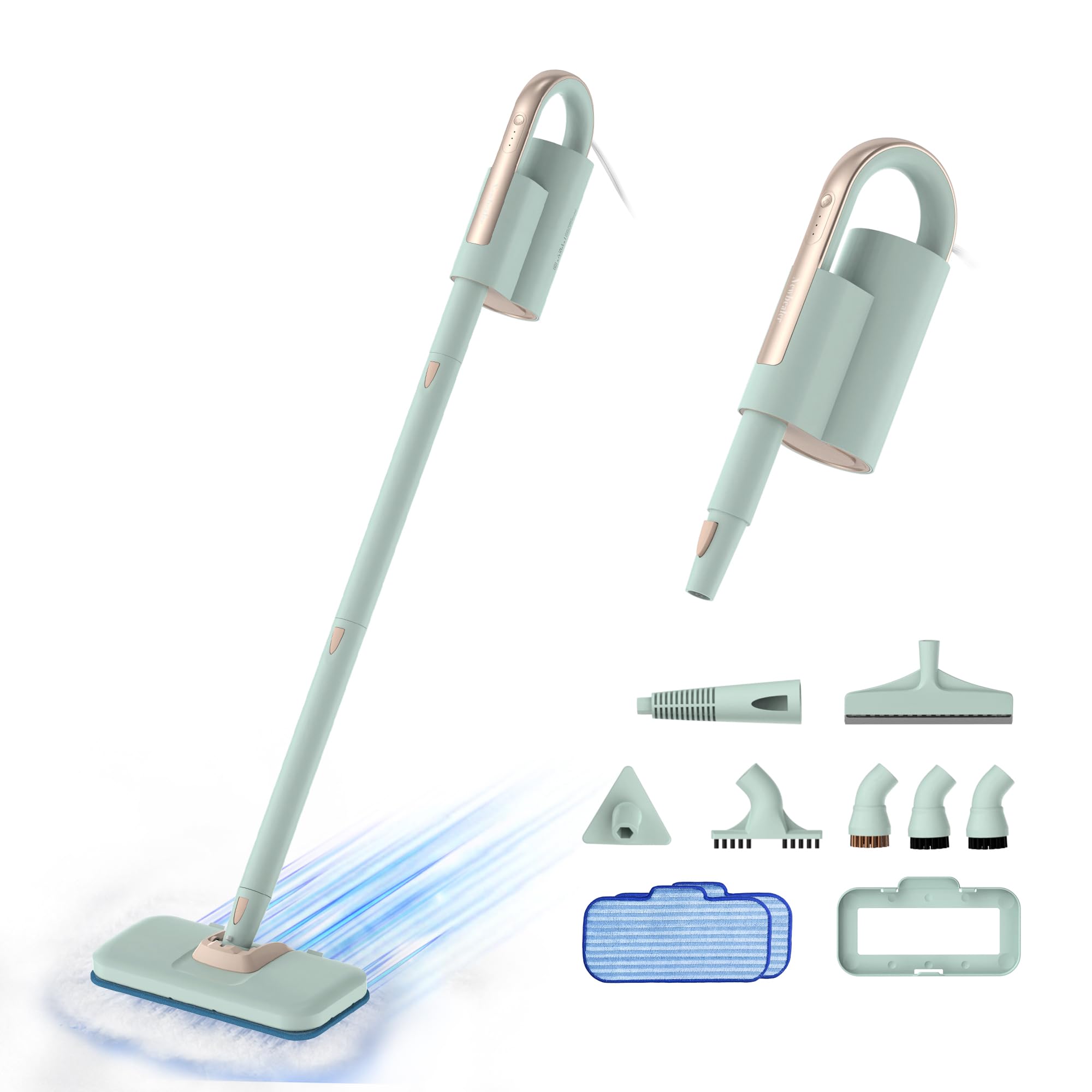 Newbealer Steam Mop & Detachable Handheld Cleaner, 250Ml 1200W Powerful Floor Steamer, 3 Adjustable Levels For Carpet Laminate H