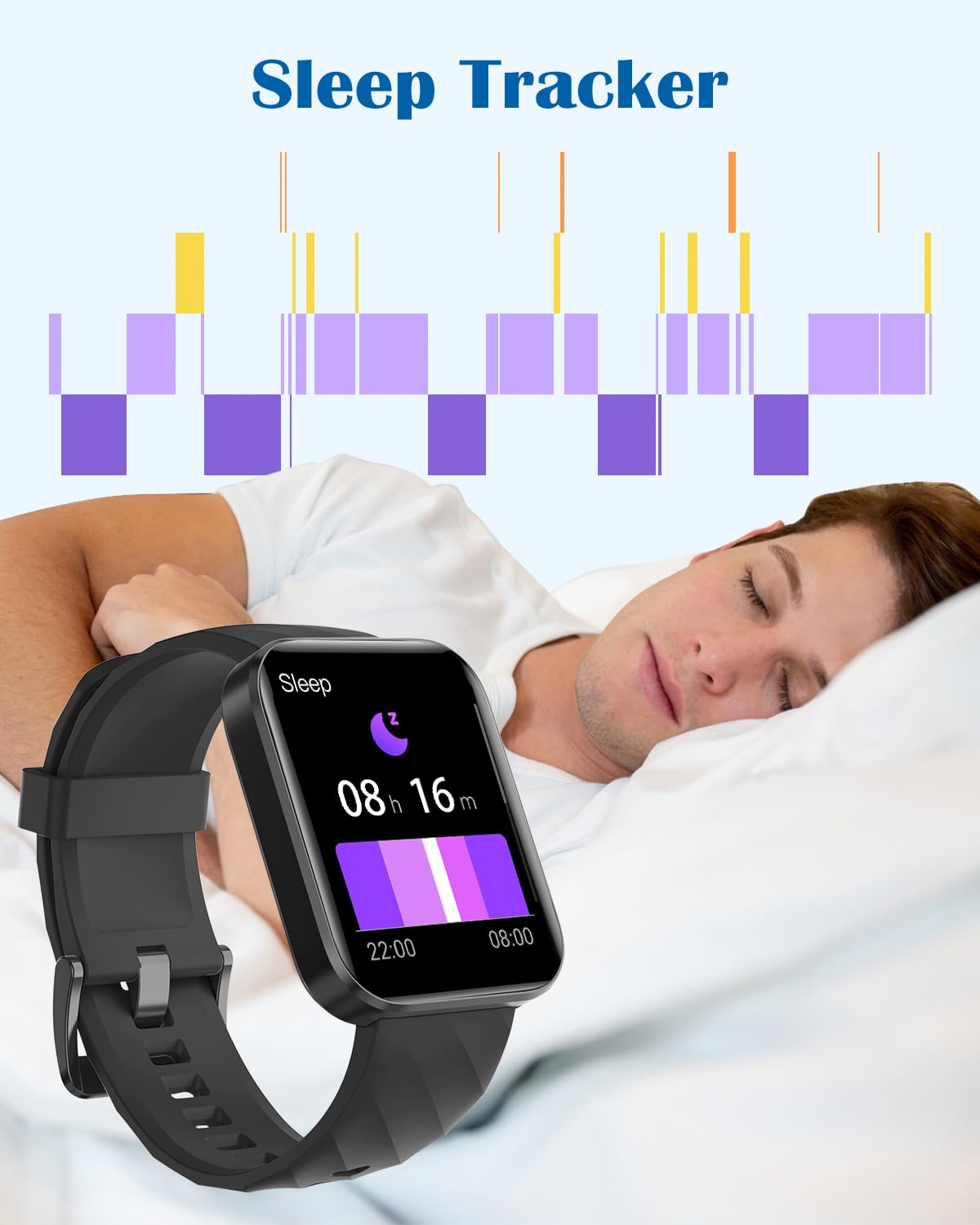 Ruimen Smart Watches For Men Women (Answer/Make Calls) Compatible With Iphone/Android Phones, 1.85 Hd Screen Fitness Tracker Hea