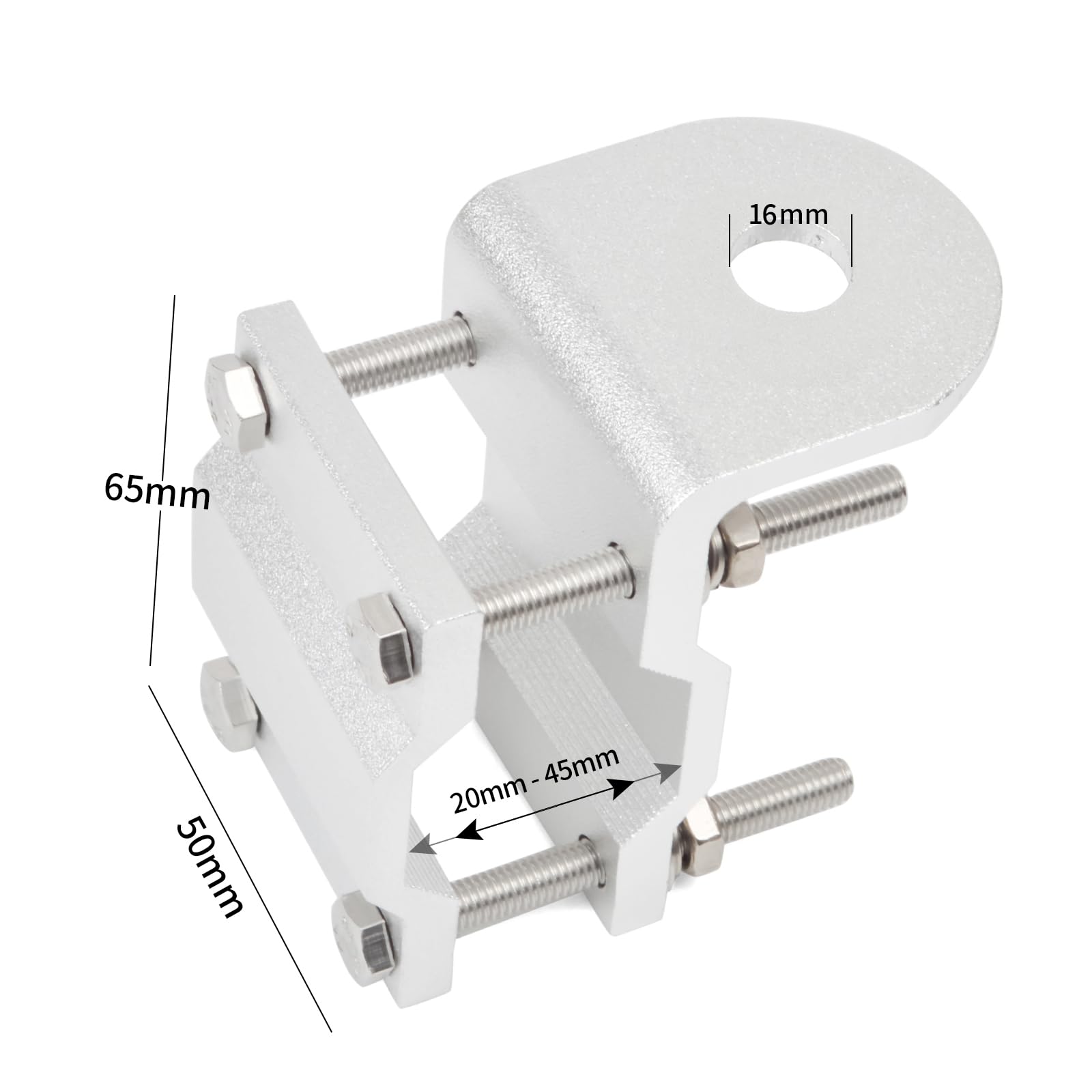 Hyshikra Universal Roll Bar/Mirror Mounting Bracket, Aluminum Anti Corrosion Antenna Mount For Nmo Mobile Outdoor Base Antenna W