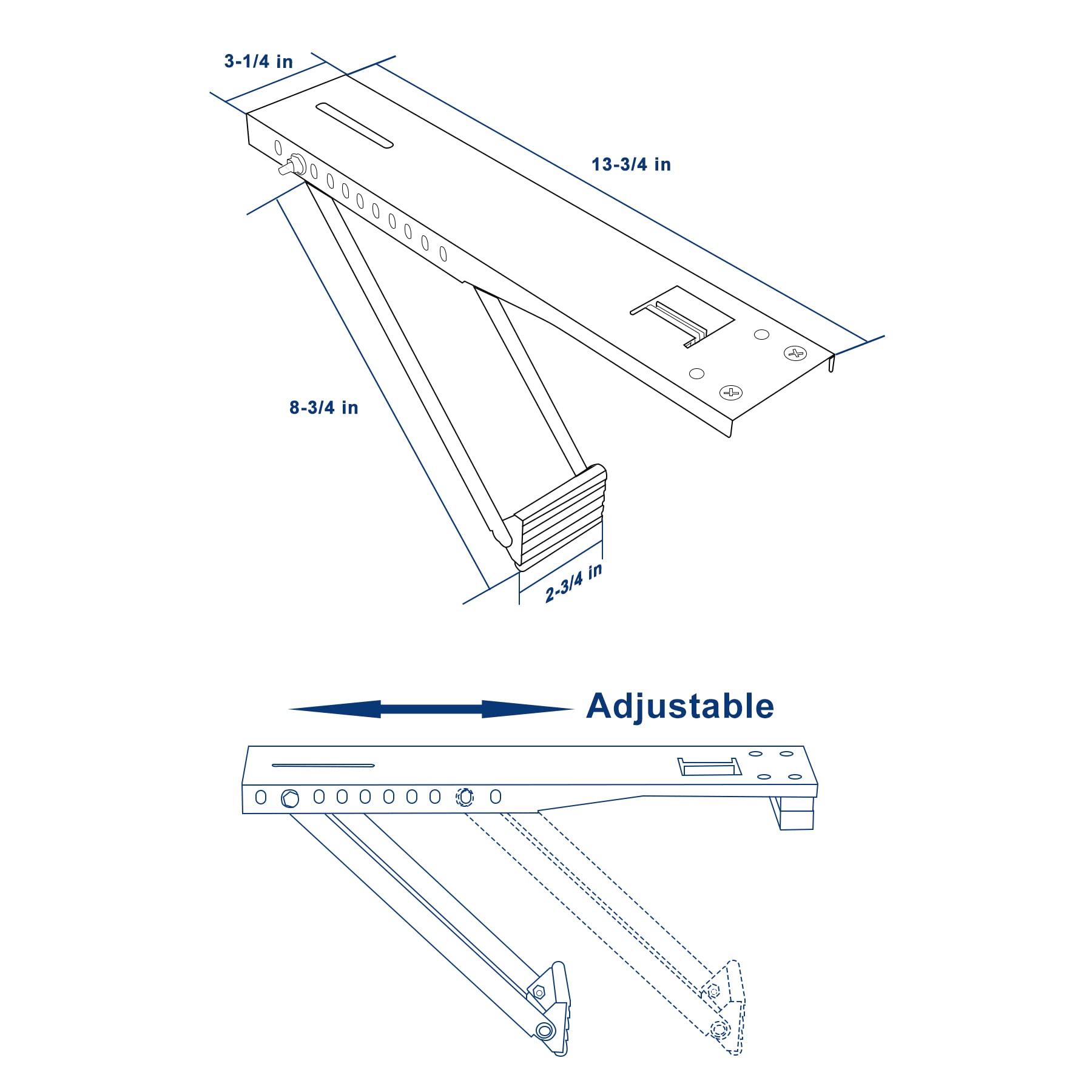 Wintcomfort Window Air Conditioner Bracket, Light Duty Support Bracket, Up To 85 Lbs, Universal To Fit 5,000 To 12,000 Btu Ac Un