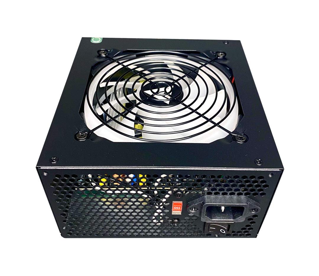 Apevia Atx Sr700W Spirit Atx Power Supply With Auto Thermally Controlled 120Mm White Led Fan, 115/230V Switch, All Protections