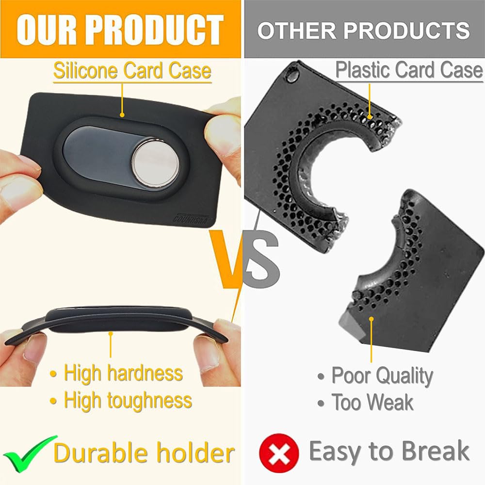 2 Pack Galaxy Tag2 Wallet Holder,Slim Flexible Thin Card Case Compatible For Galaxy Tag 2 (2023) Tracker For Purse,Clutch Bag,Handbag,Backpack Wallet (Black)