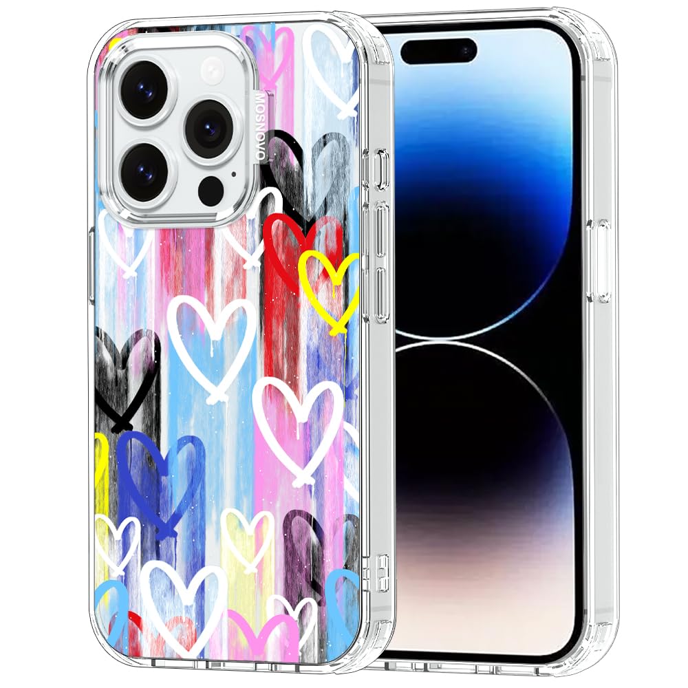 MOSNOVO for iPhone 14 Pro Case, Shockproof Military-Grade Protection 6.6ft Drop Tested, Clear Phone Case for iPhone 14 Pro, Graf