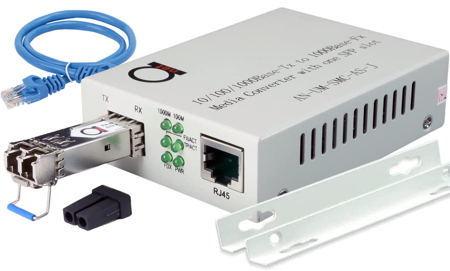 Single Mode Lc Gigabit Fiber Media Converter   Includes Lc Sfp 20 Km (12.42 Miles) Lc   To Utp Cat5E Cat6 10/100/1000 Rj 45   Au