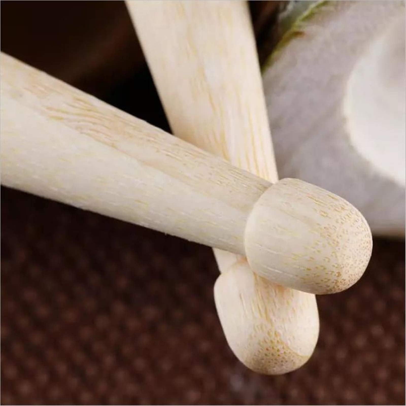 Miwayer 5B Bamboo Drumsticks 6'' Light Durable With Teardrop Shaped Tips Musical Instrument Percussion Accessories