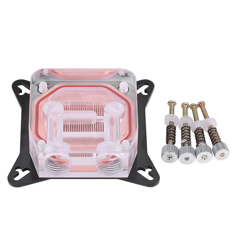 Computer GPU Water Cooling Block 50 x 50 x 3mm PC Water Cooler Head with POM Cover for Water Cool System Computer