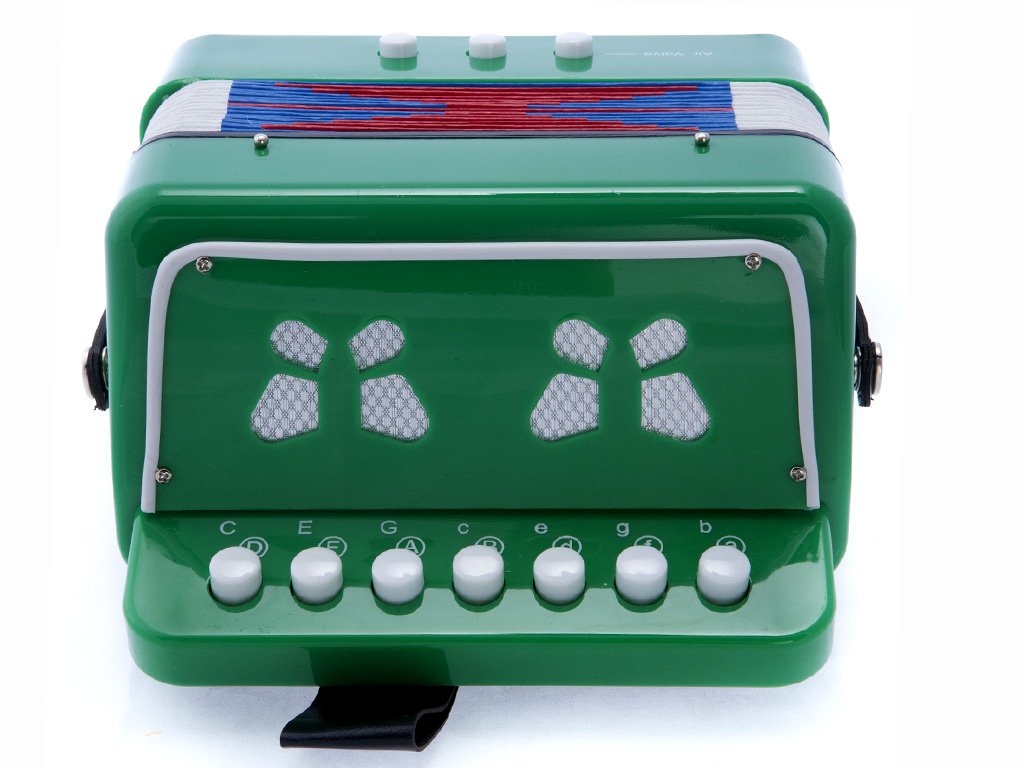 Dluca G105-Gr Child Button Accordion, Green