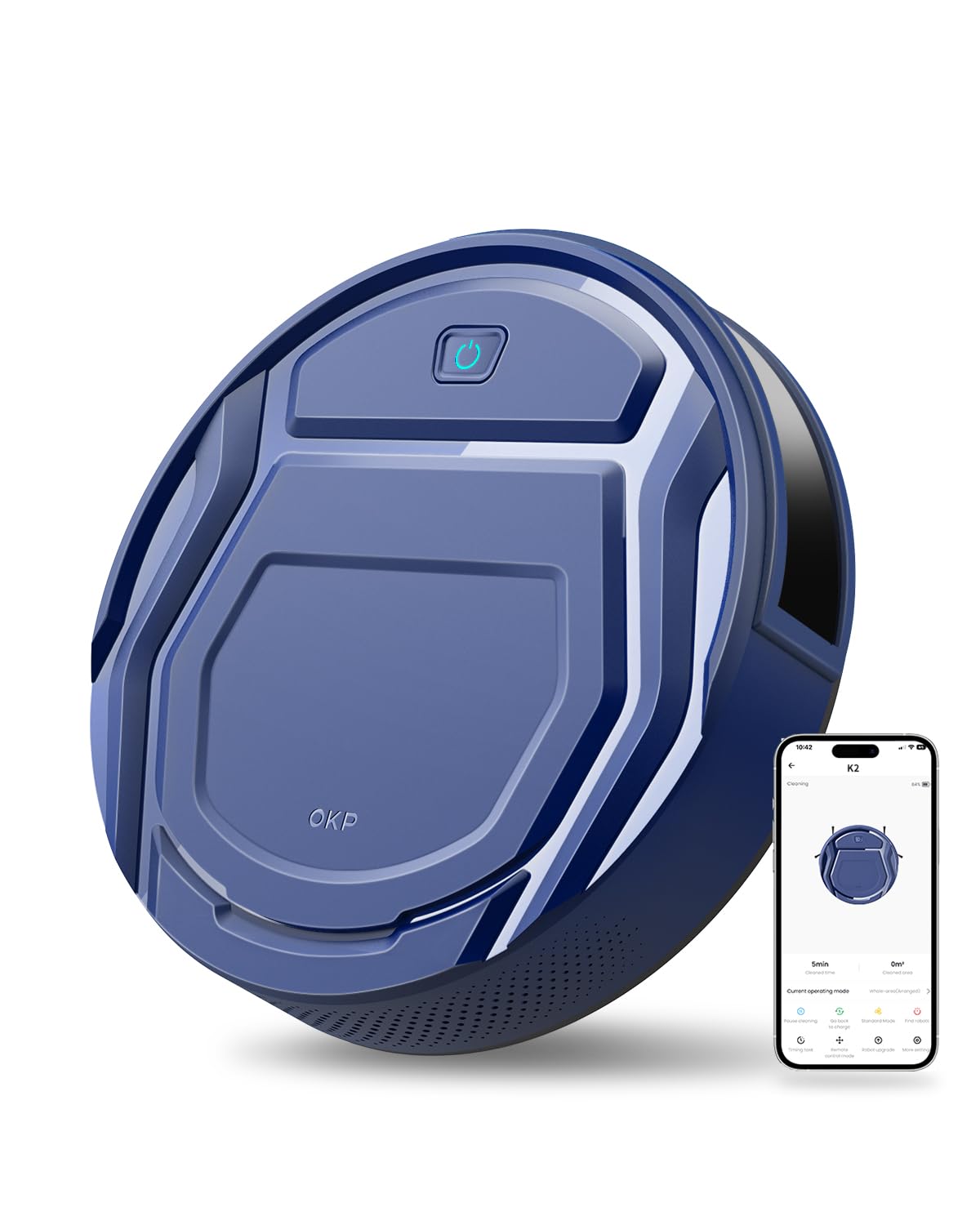 Okp Life K2 Robot Vacuum Cleaner 1800 Mah, Blue