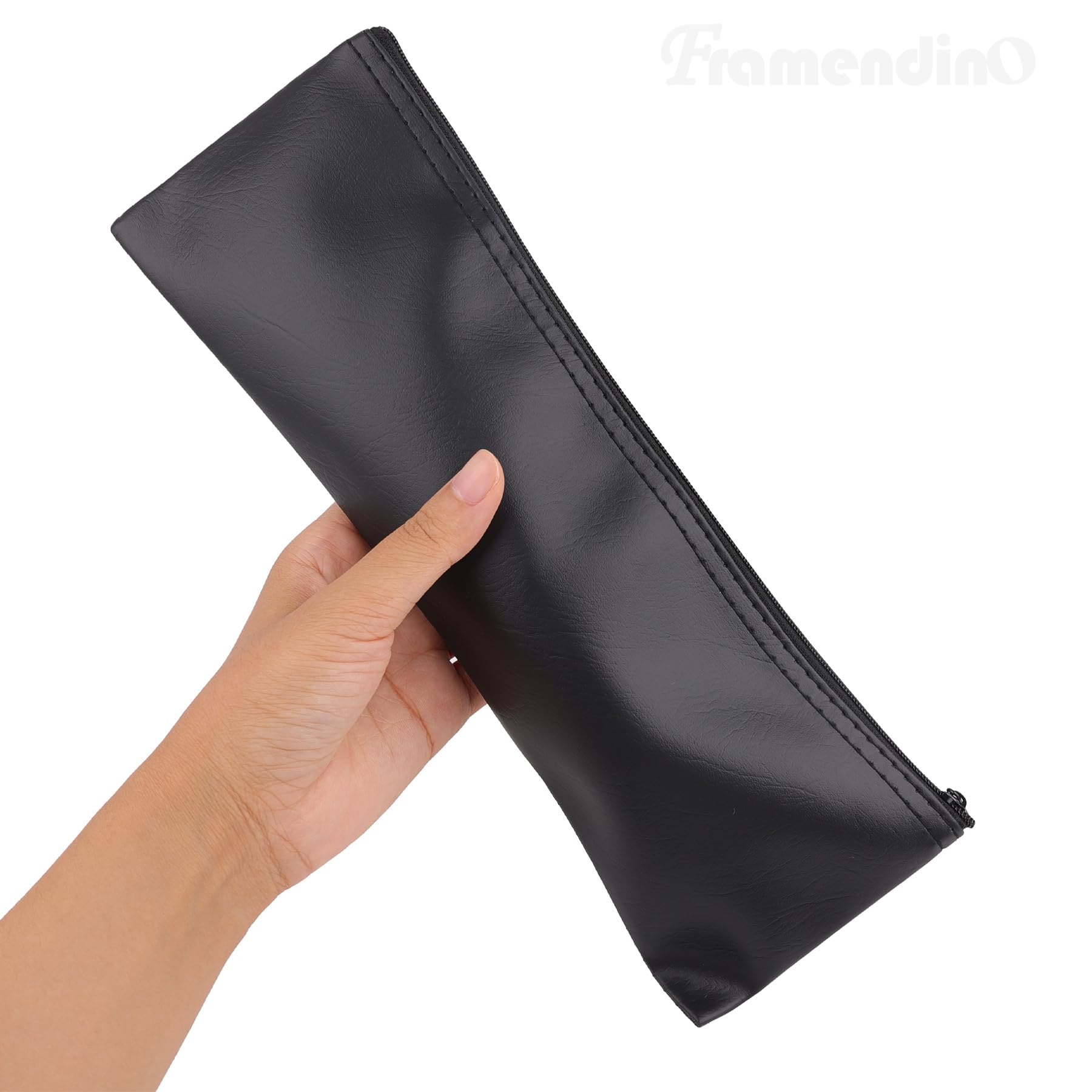 Framendino, 4 Pack Microphone Carry Pouch Case Mic Bag With Zippered Black 12'' X 3.9''