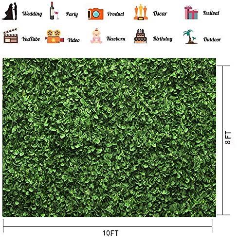 Chaiya Green,Greenery 10 'X8 ' Vinyl Backdrop For Baby Shower, Wedding, Birthday, Greenery Leaves Backdrop