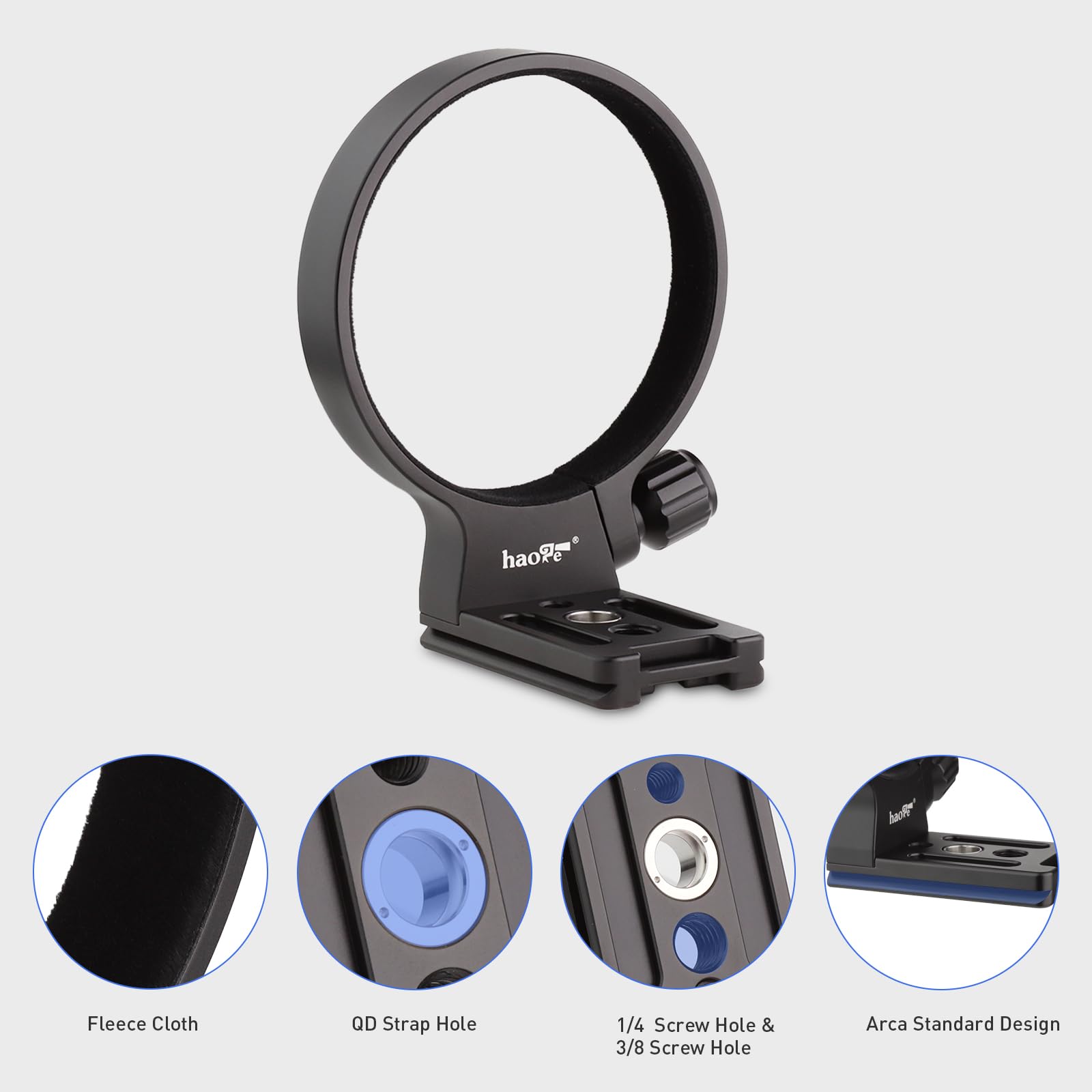 Haoge Tripod Mount Ring For Tamron 35 150 Mm F/2 2.8 Di Iii Vxd A058 Lens And Sigma 100 400Mm F/5 6.3 Dg Os Hsm Lens For Canon Ef Mount And Nikon F Mount Built In Arca Type Plate