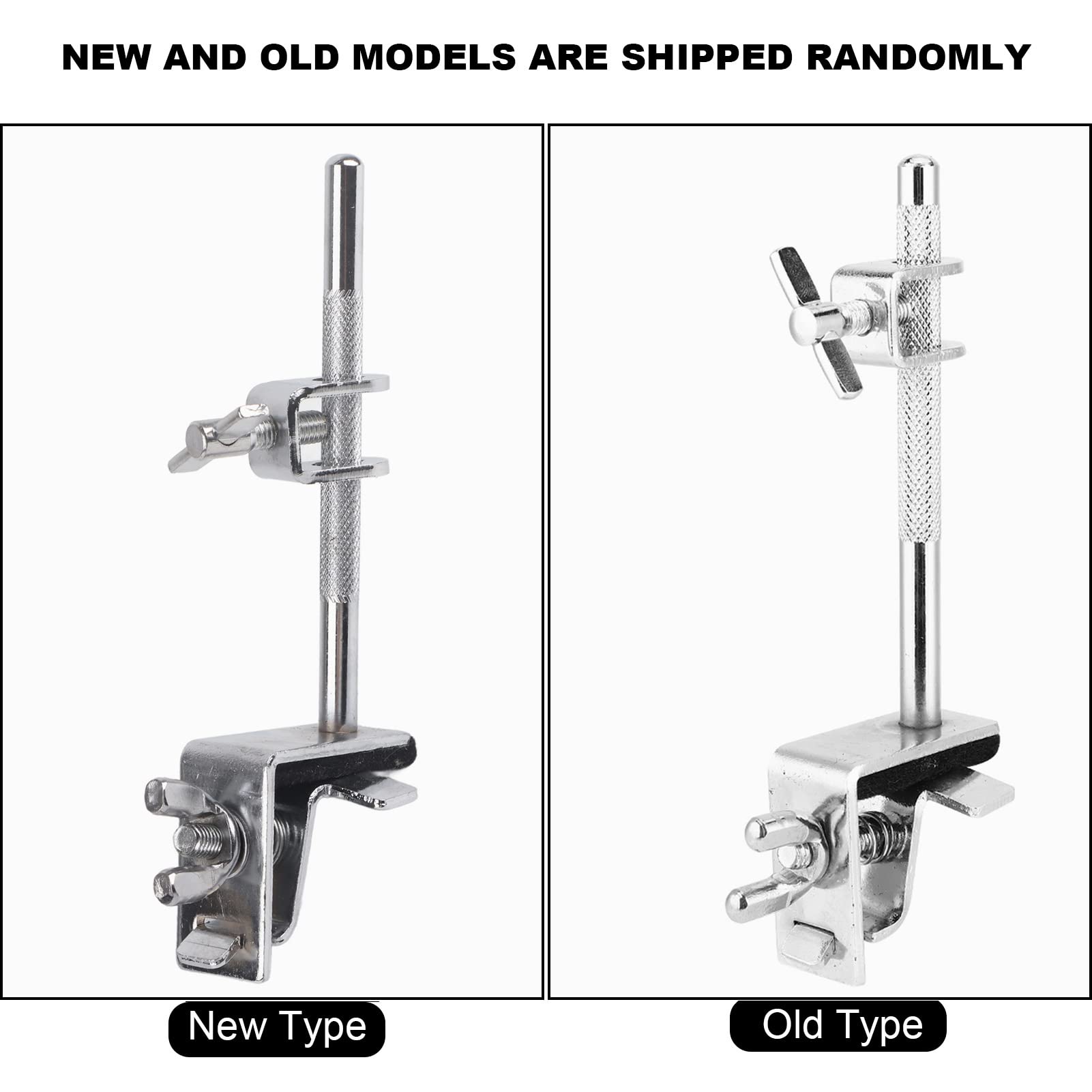 Eujgoov Cowbell Holder, Removable Standard Drum Cowbell Mount Holder Jazz Drum Kit Hoop Mounted Cowbell Clamp