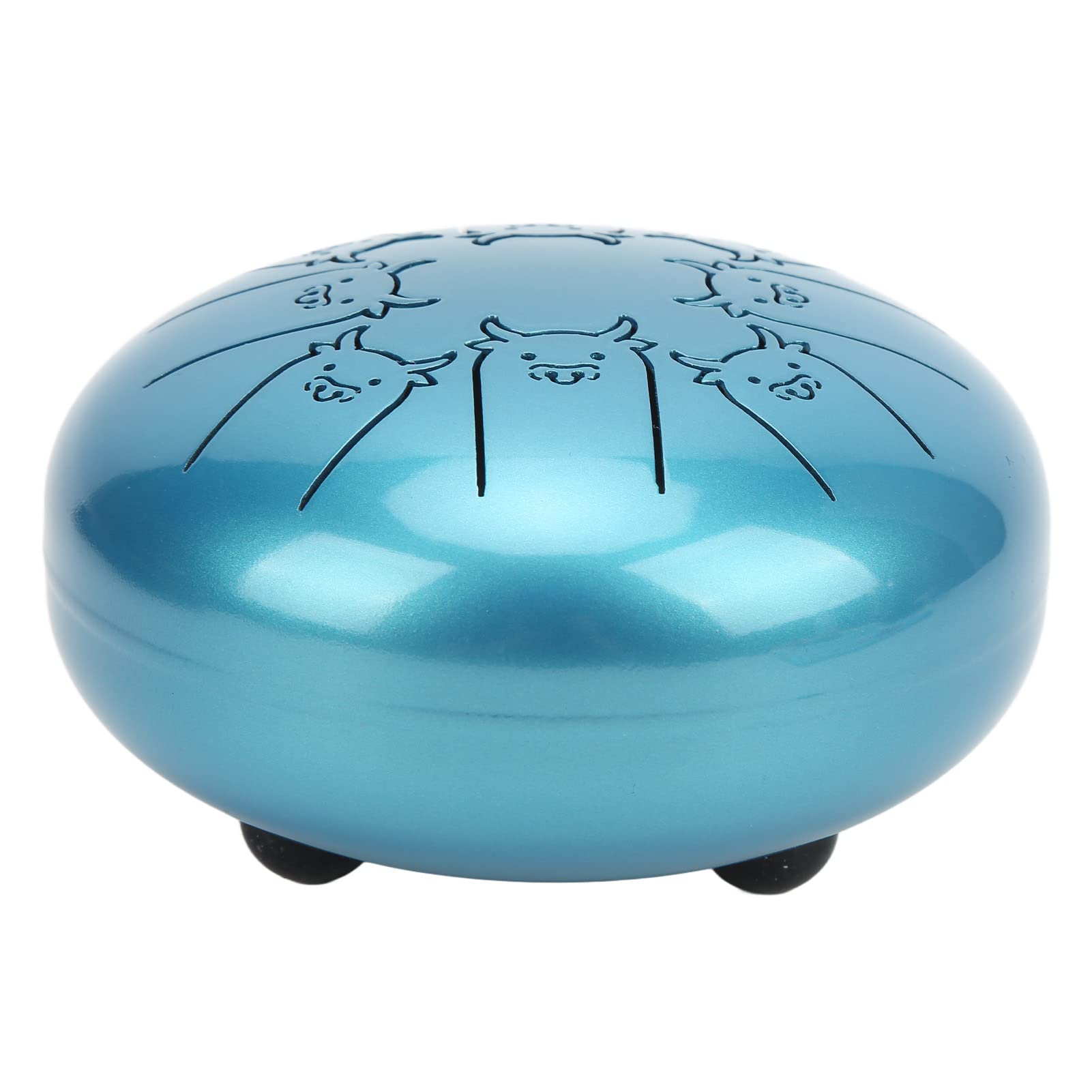 Tongue Drum, 8 Notes Percussion Instrument Chakra Tank Drum Steel Ti Alloy Lovely Cow Pattery For Music