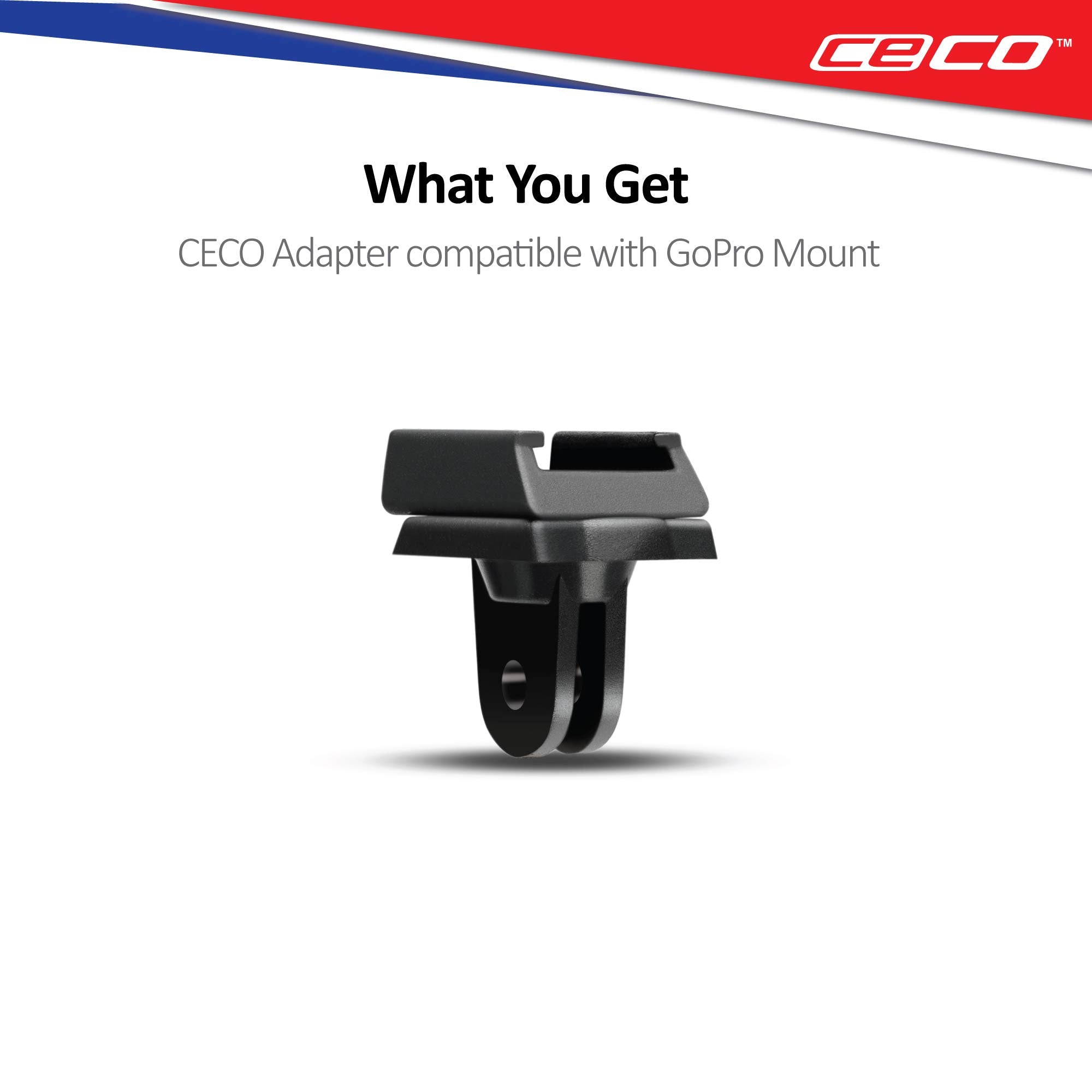 Ceco-Usa Mount For F-Series Bicycle Headlight Compatible With Gopro Adapter