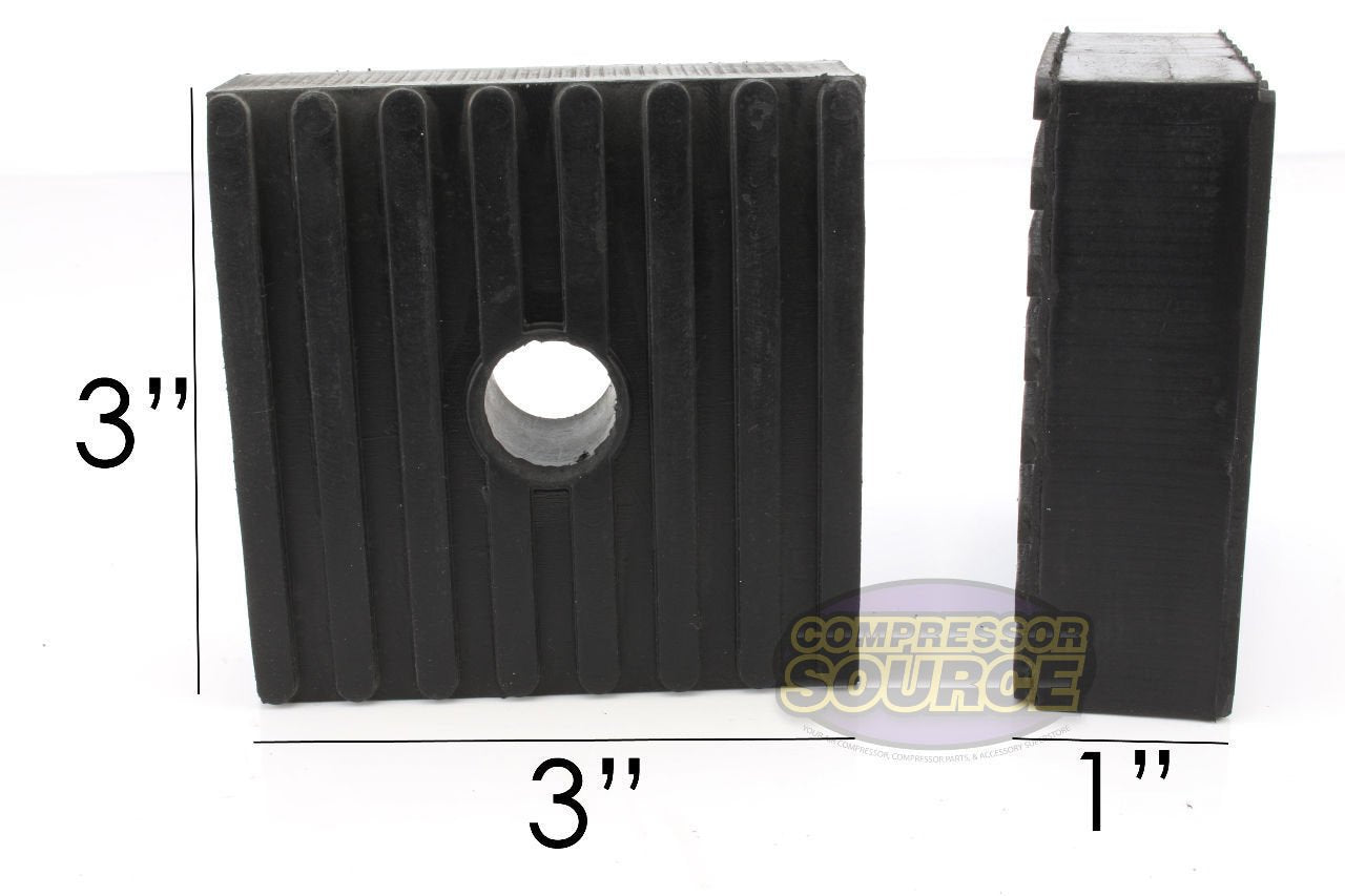4 Pack Medium Anti Vibration Isolation Pads Air Compressor Heavy Equipment 3X3X1