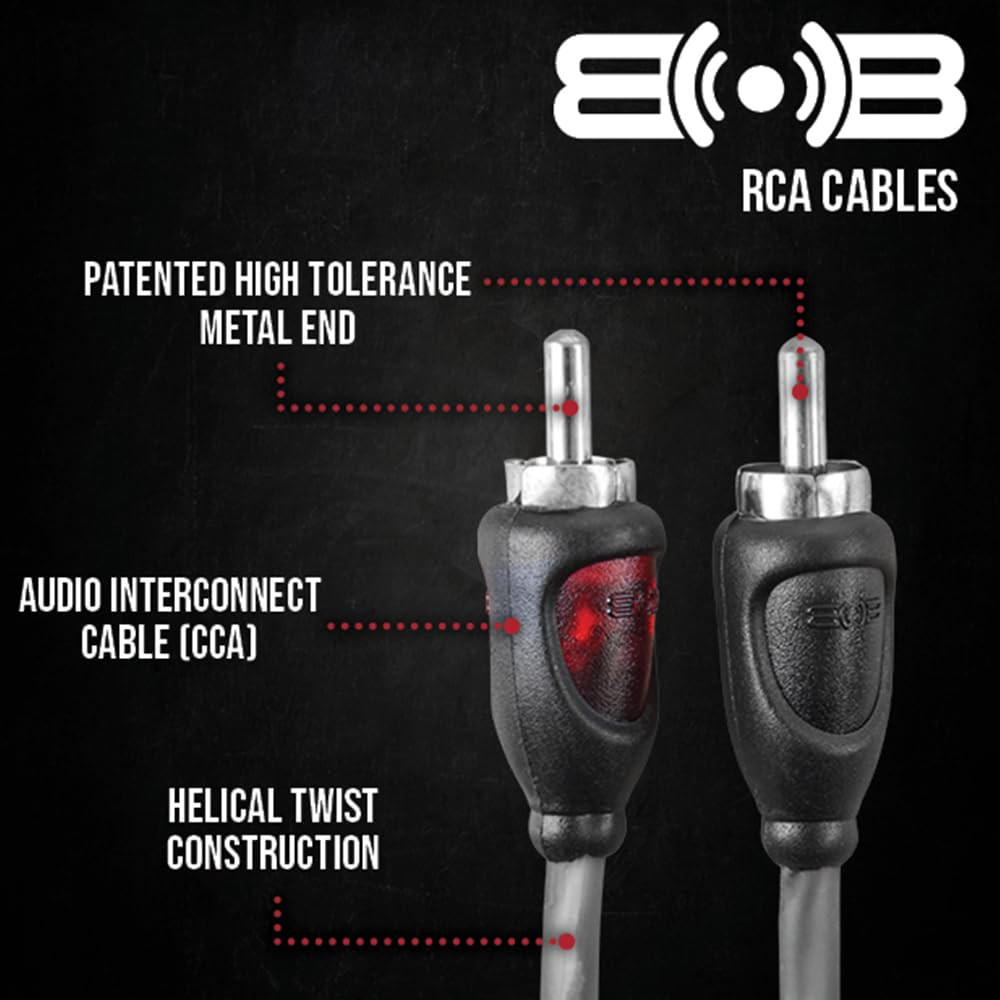 Belva True 8 Gauge Awg Premium Cca Complete Amplifier Wiring Kit With Ofc 4 Channel Rca Cable   Bak84 Red