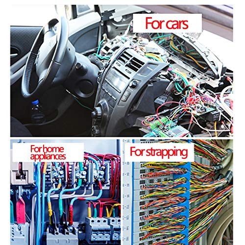 Ergonflow Automotive Wiring Harness Cloth Tape, High Temp Wire Harness Wrapping Tape, Black Adhesive Fabric Tape,Noise Damping H