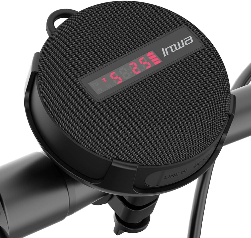 Inwa Portable Bluetooth Speaker, Bike Speaker With Speed Display, Wireless Speaker With 480 Mins Super Long Of Playtime. Decent 