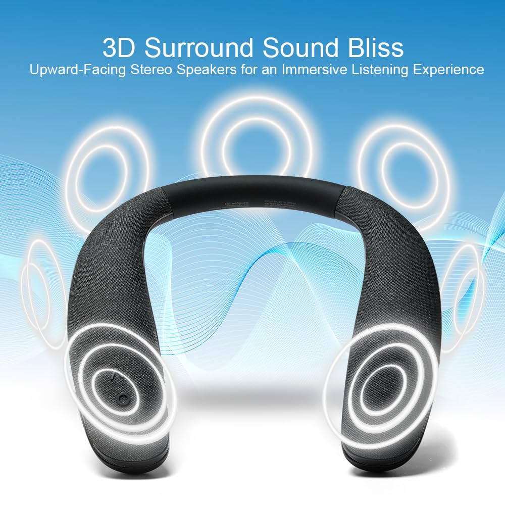 Homespot Jy508 Wireless Neckband Speaker   3D Stereo Sound, 12 Hrs Play Time, Low Latency For Gaming/Tv, Type C Quick Charging,