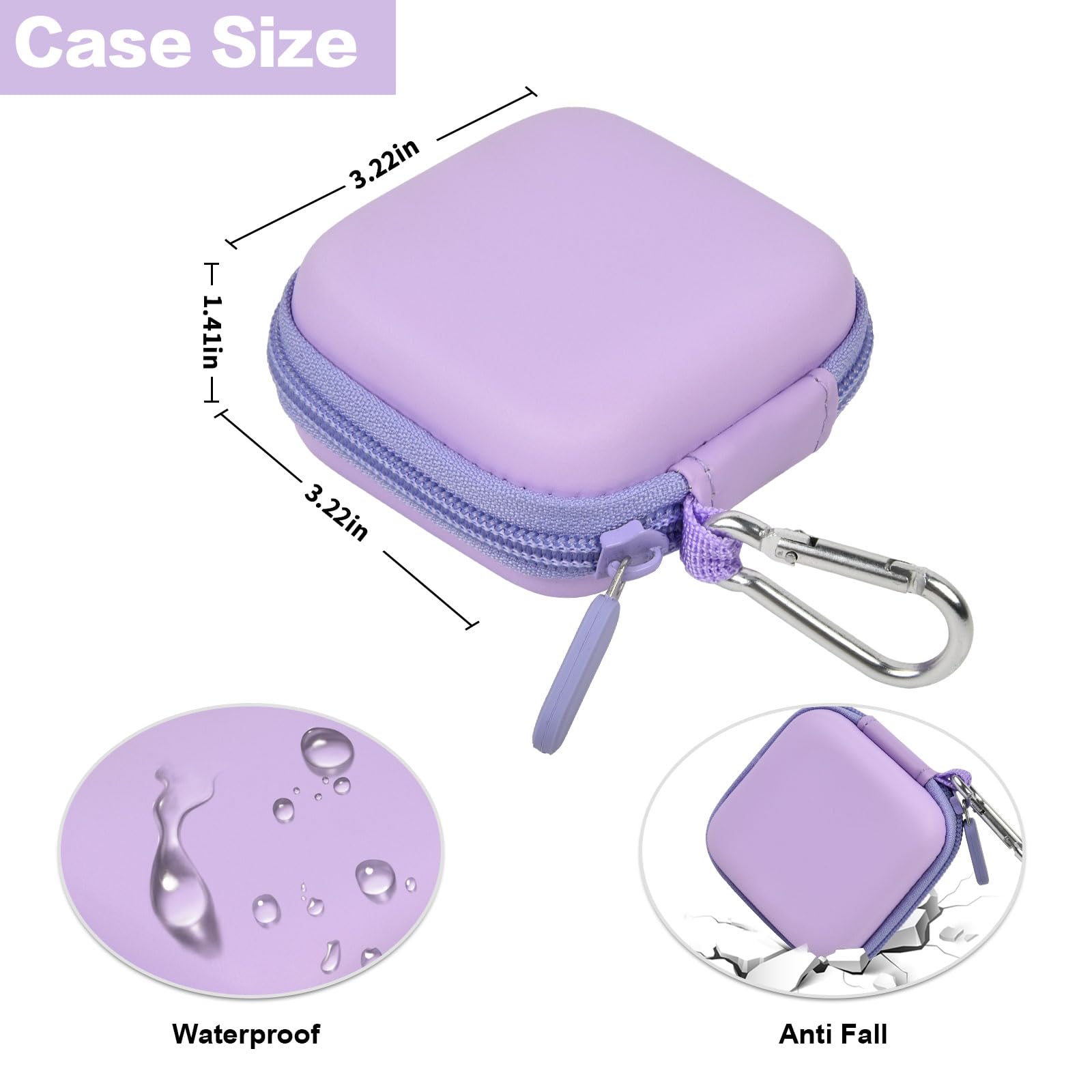 Chip Card Reader Scanner Case, Hard Carrying Bag Holder Fits Square A Sku 0485 Contactless And Chip Reader With Usb Charge Cable