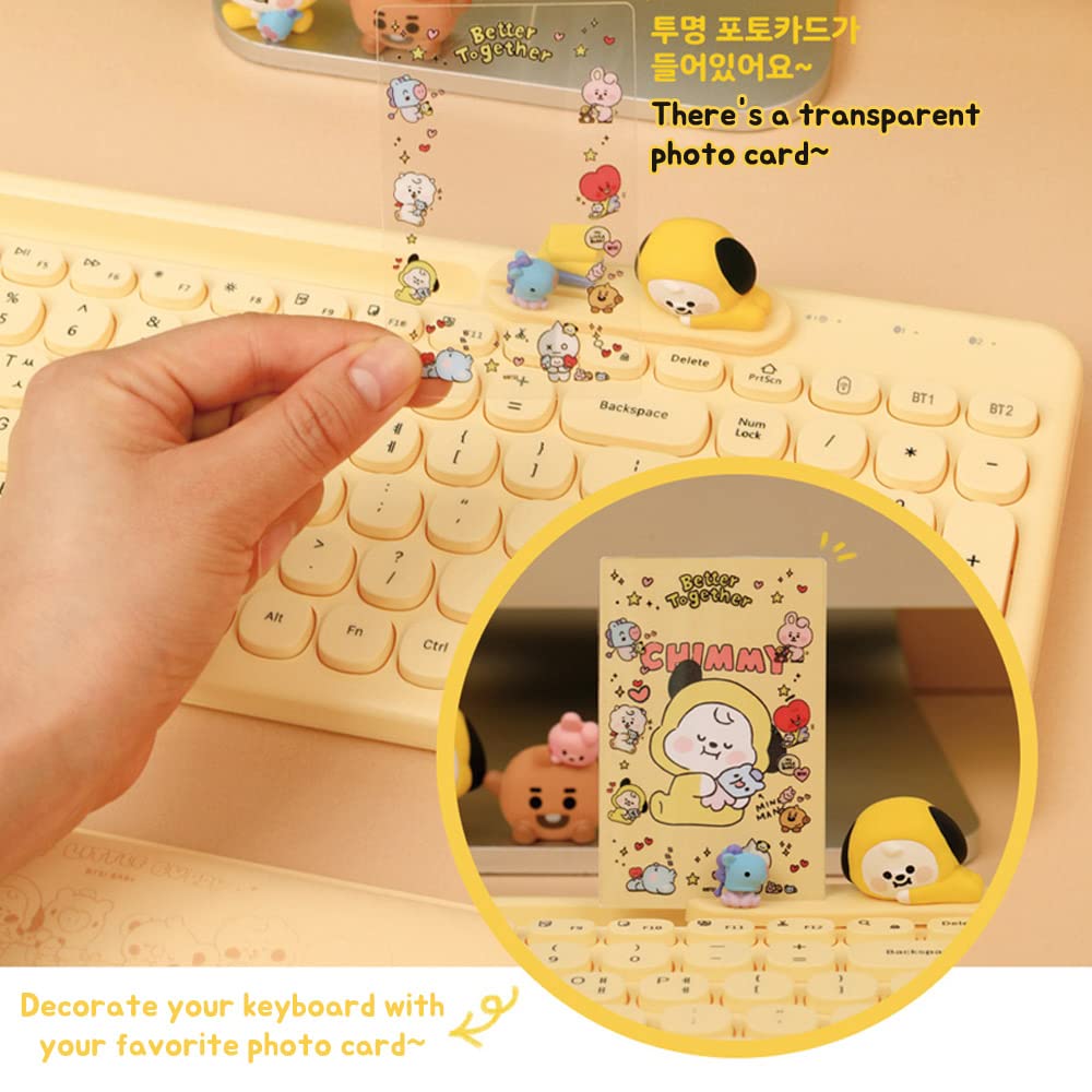Bt21 Little Buddy Multi Pairing Wireless Retro Computer Keyboards, Membrane 102 Key Design Keyboard (Mang)