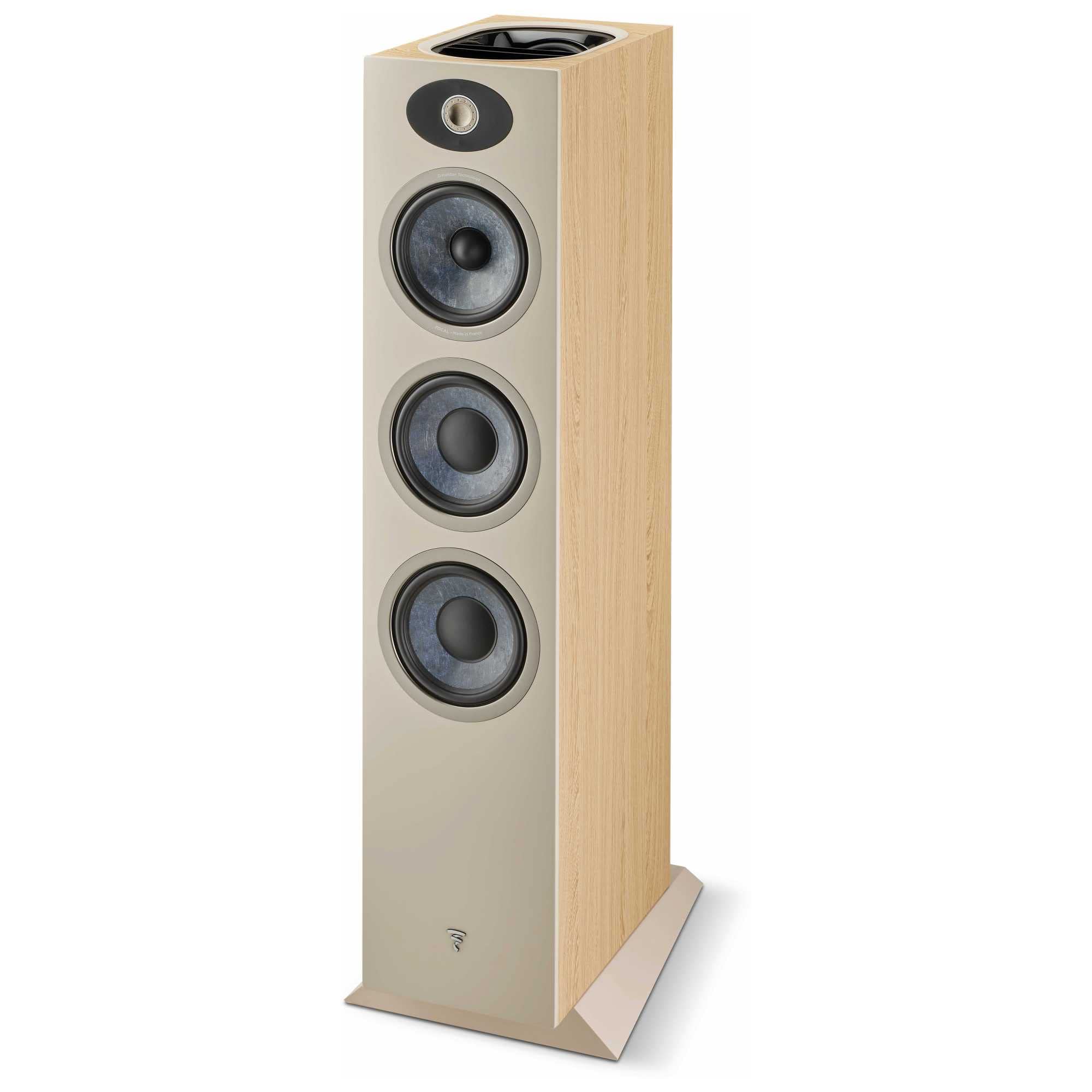 Focal Theva N3-D - Dolby Atmos Compatible 3-Way Floorstanding Loudspeakers with 6.5-Inch Drivers, Sold Individually, Light Wood 