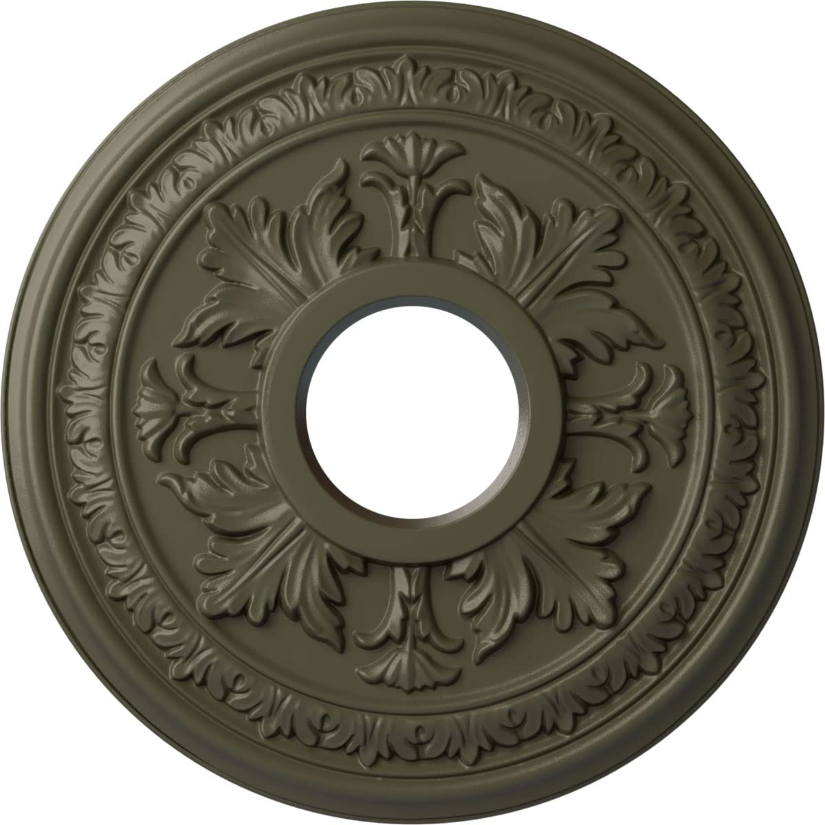 15 3/8OD x 4 1/4ID x 1 1/2P Baltimore Ceiling Medallion (Fits Canopies up to 5 1/2), Hand-Painted Witch Hazel
