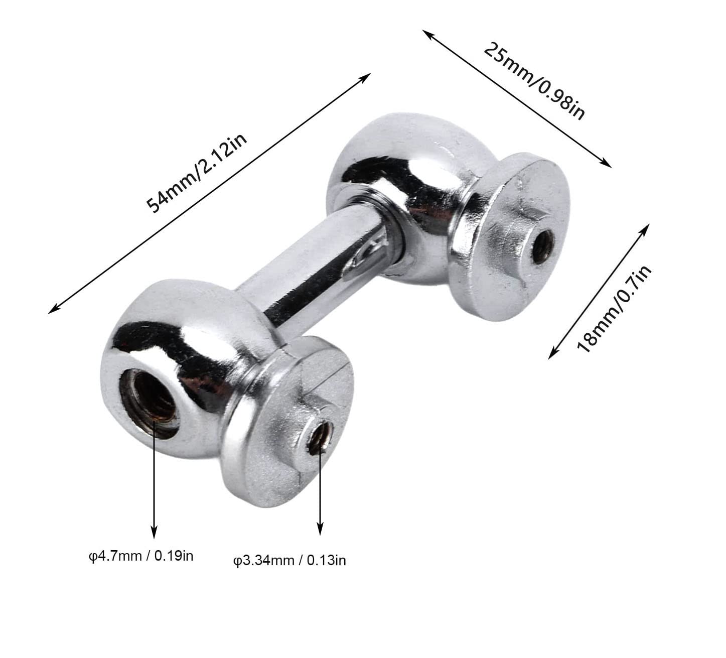 Tuoren 6Pack Silver Drum Lugs Single End Tom Snare Drum Lugs With Mounting Screws Percussion Snare Drum Parts (26Mm/1'')