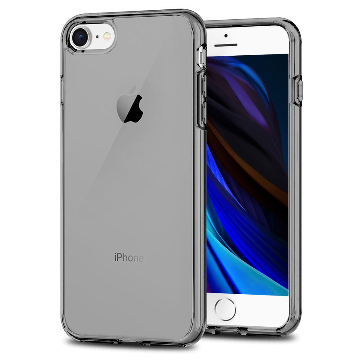 Tenoc Phone Case Compatible With Iphone Se (2Nd 2020 And 3Rd 2022 Generation) & Iphone 7 & Iphone 8, Gray Case Clear Shockproof