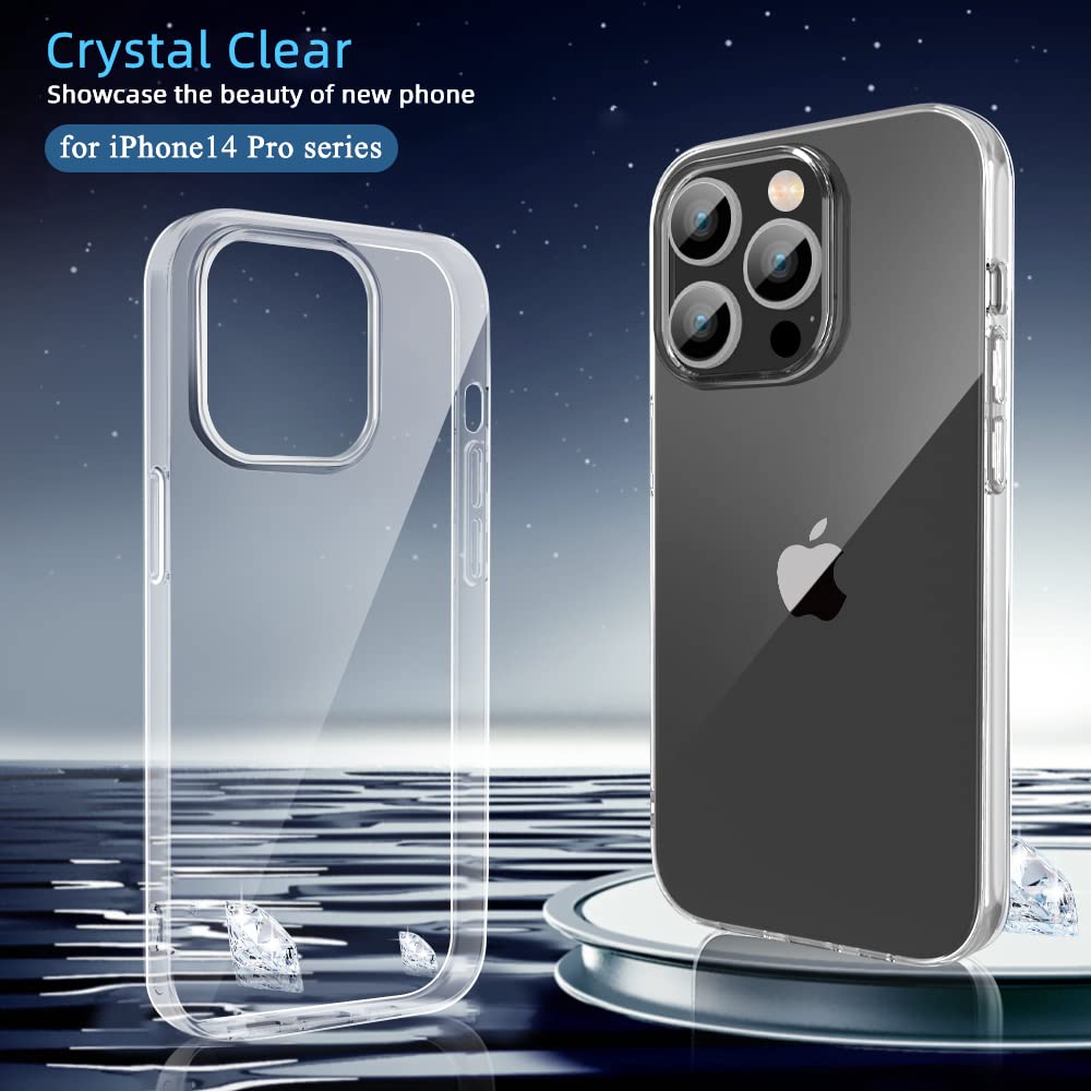 X-level iPhone 14 Pro Max Case Clear Slim Fit TPU Anti-Slip Scratch Resistant