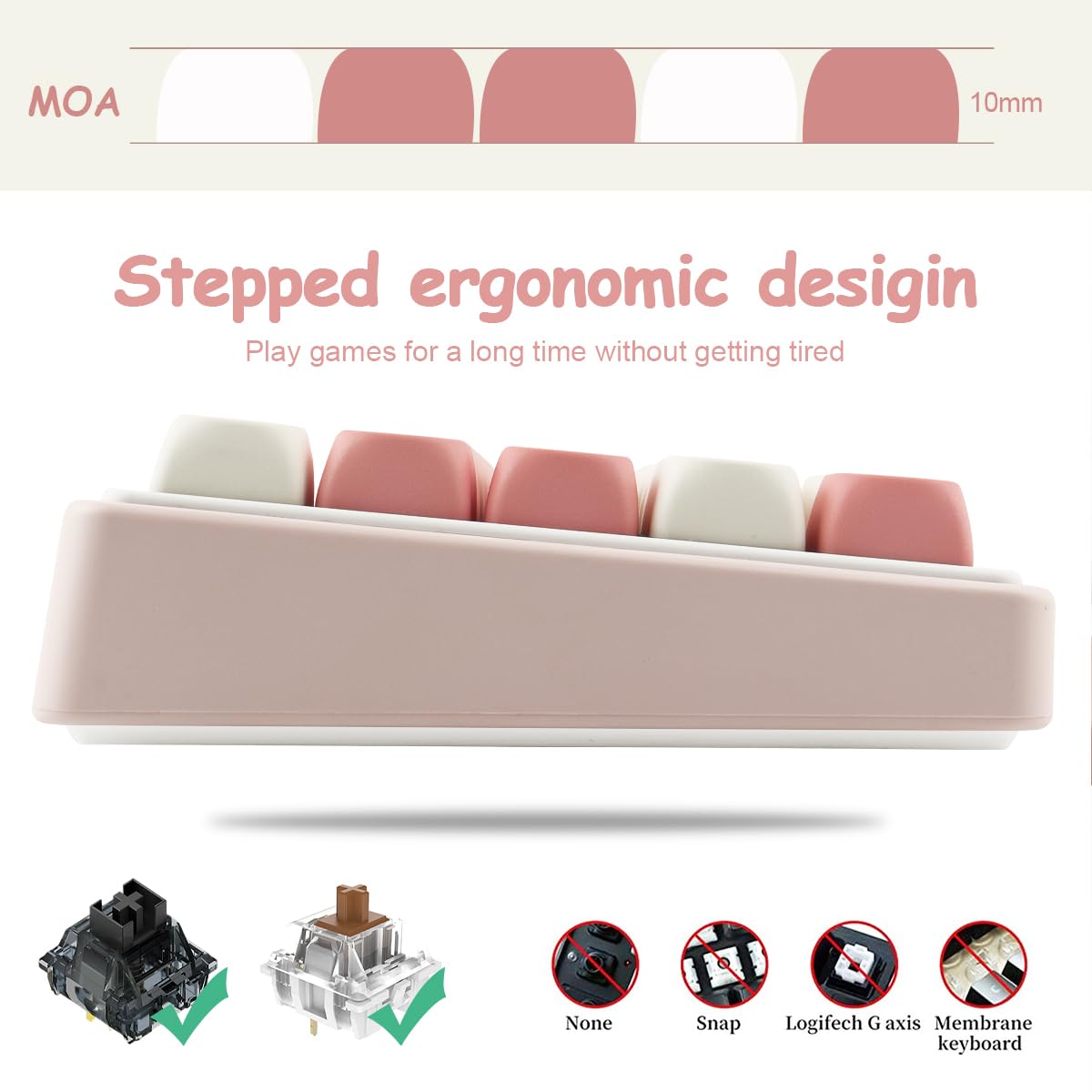 Tyrixki Pbt Keycaps 139 Keys Moa Profile Cute Keycaps Dye Sublimation Pink Kawaii Keycaps Set Custom Keycaps For Cherry Gateron