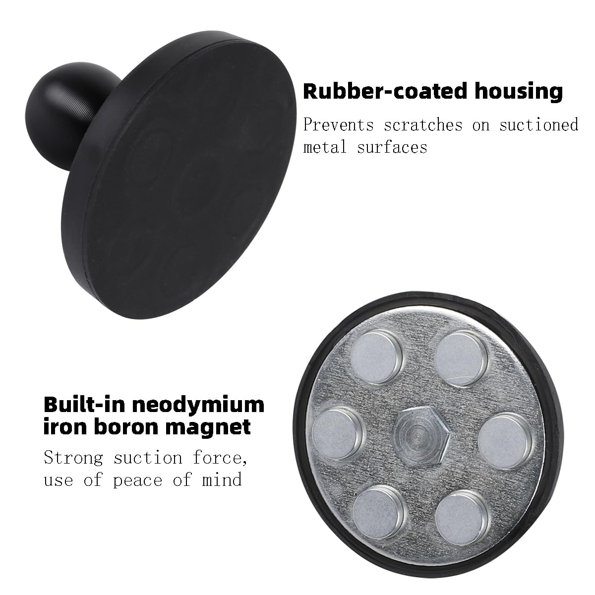 66Mm(2.6'') Diameter Round Magnet Mount Base With 1'' Ball,Compatible With Ram Mounts B Size Double Socket Arm And Other 1Inch B