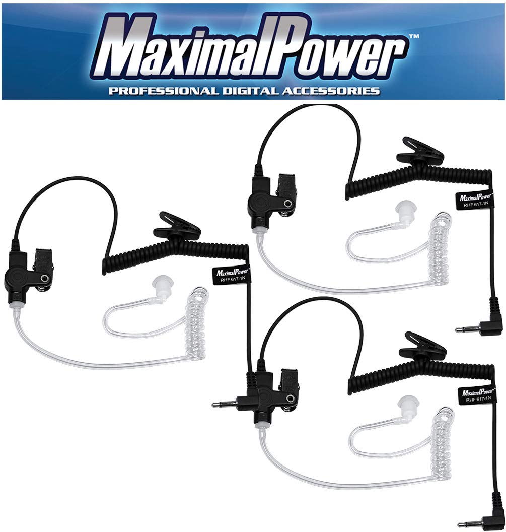 Maximalpower Rhf 617 1N X3 3.5Mm Receiver/Listen Only Surveillance Headset Earpiece, 3 Pack