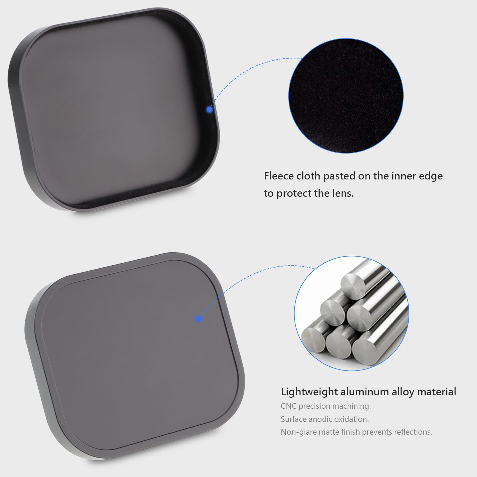 Haoge Lh S245G Metal Bayonet Square Lens Hood For Sony Fe 40Mm F2.5 G Fe 50Mm F2.5 G Fe 24Mm F2.8 G Lens Shade With Cap On Sony