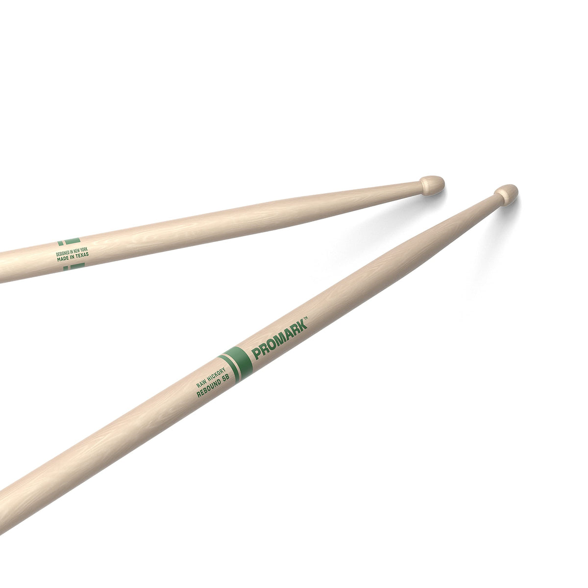 Promark Rebound 5B Raw Hickory Drumsticks, Acorn Wood Tip, One Pair