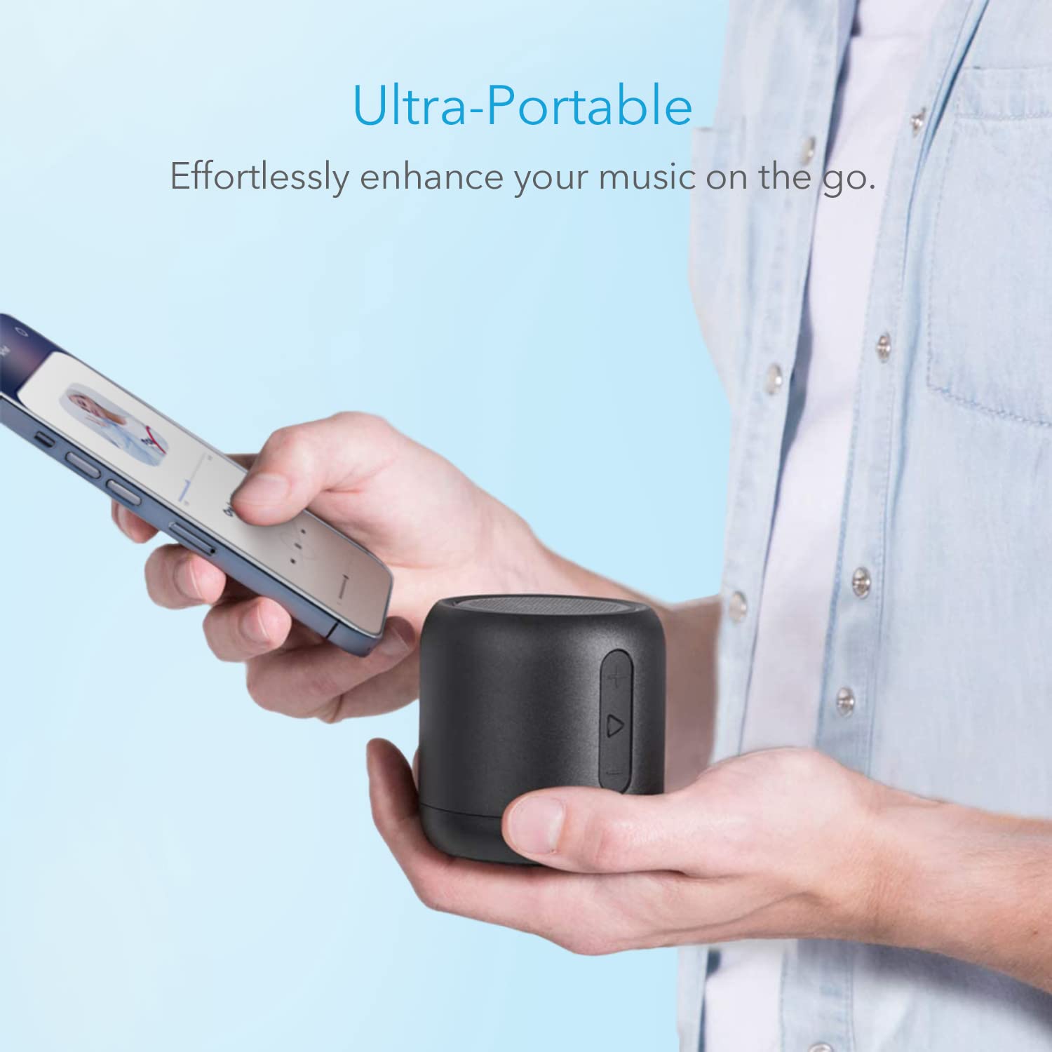 Anker Soundcore Mini, Super Portable Bluetooth Speaker With Fm Radio, 15 Hour Playtime, 66 Ft Bluetooth Range, Enhanced Bass, No