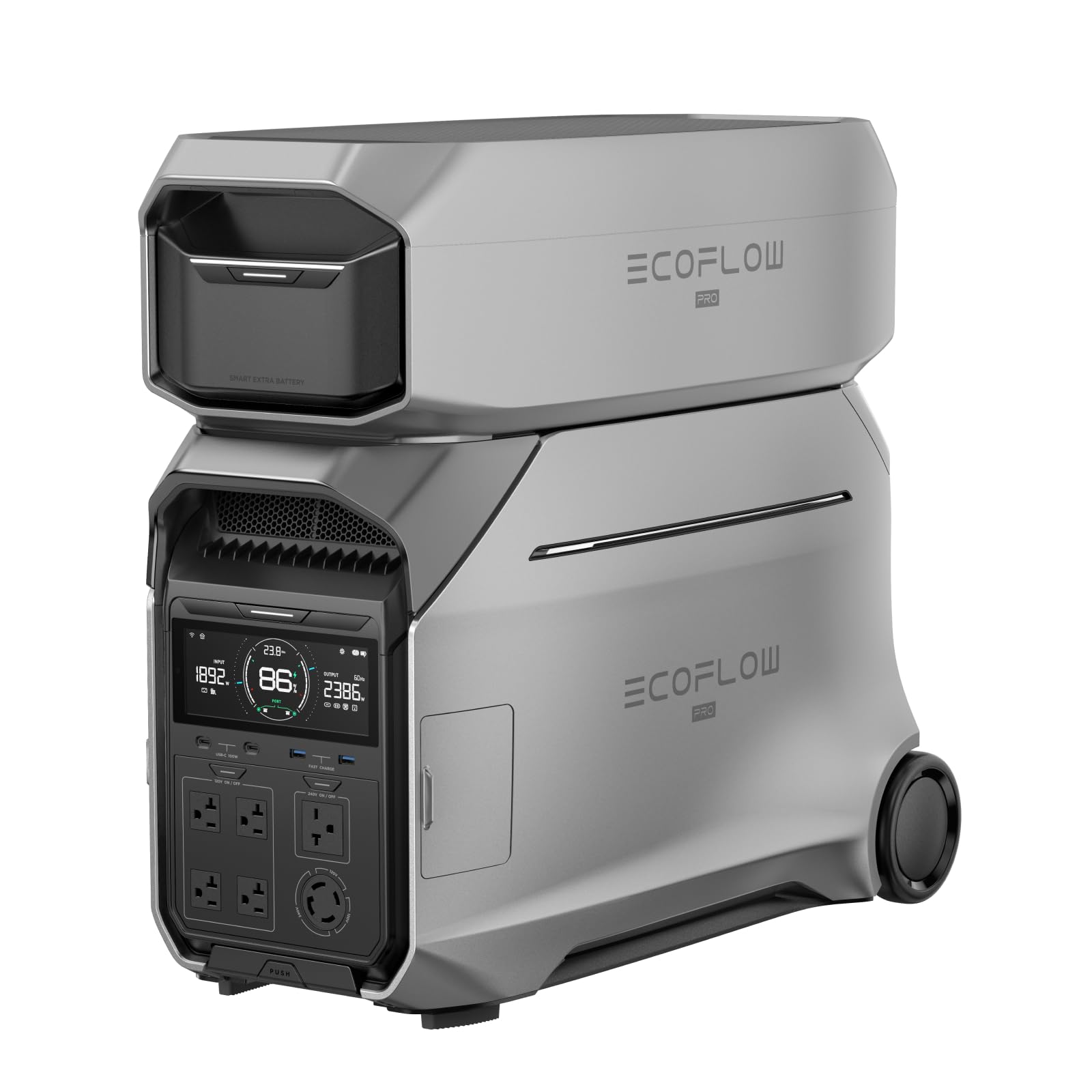 Ef Ecoflow 8Kwh Portable Power Station: Delta Pro 3 With Extra Battery, 120/240V 4000W Ac Output, Solar Generator For Home Use,