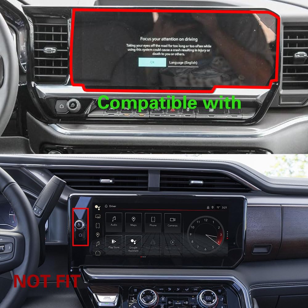 Xxciwp 2Pack 2024 2025 Chevy Silverado Screen Protector For 2022 2023 2024 Chevrolet Silverado Gmc Sierra 1500 2500Hd 13.4Inch 2