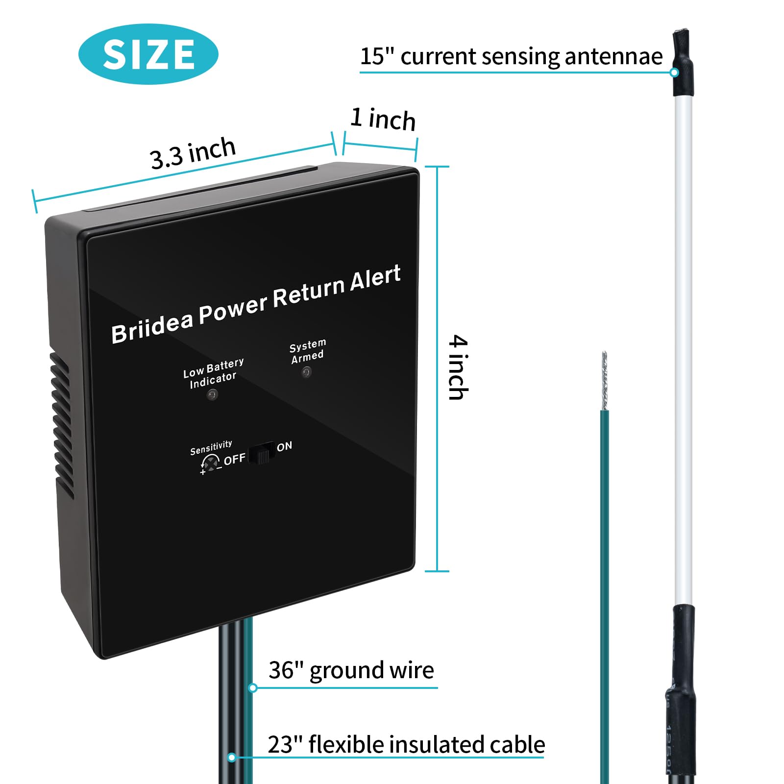 Power Return Alarm, Briidea Utility Power Back On Alert For Generator, Loud Siren With Led Indicator