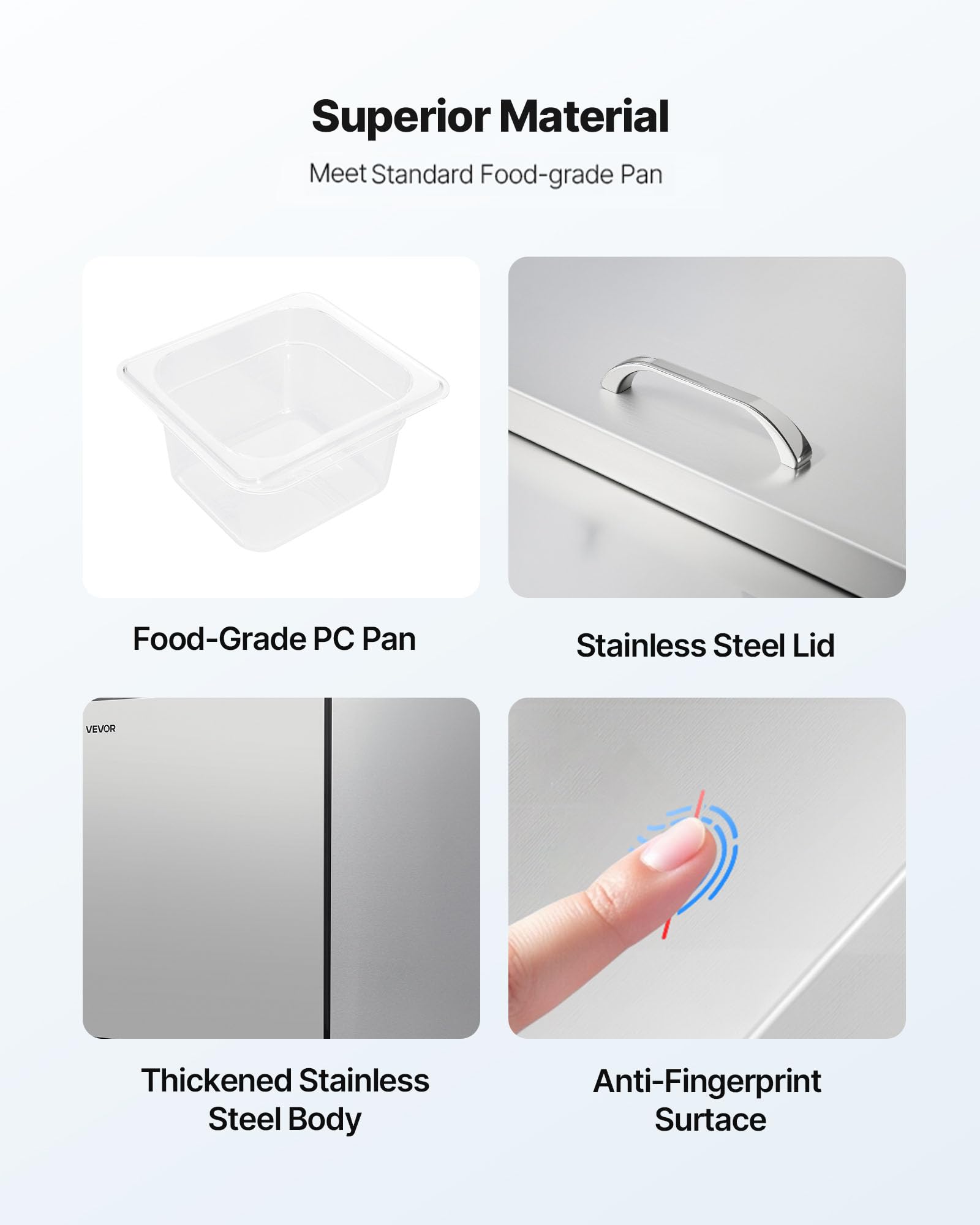 Vevor 72W Commercial Refrigerator, 18.7 Cu. Ft Sandwich Prep Refrigerated Table, Mega Top Food Prep Fridge With 18 Pans And Cutt